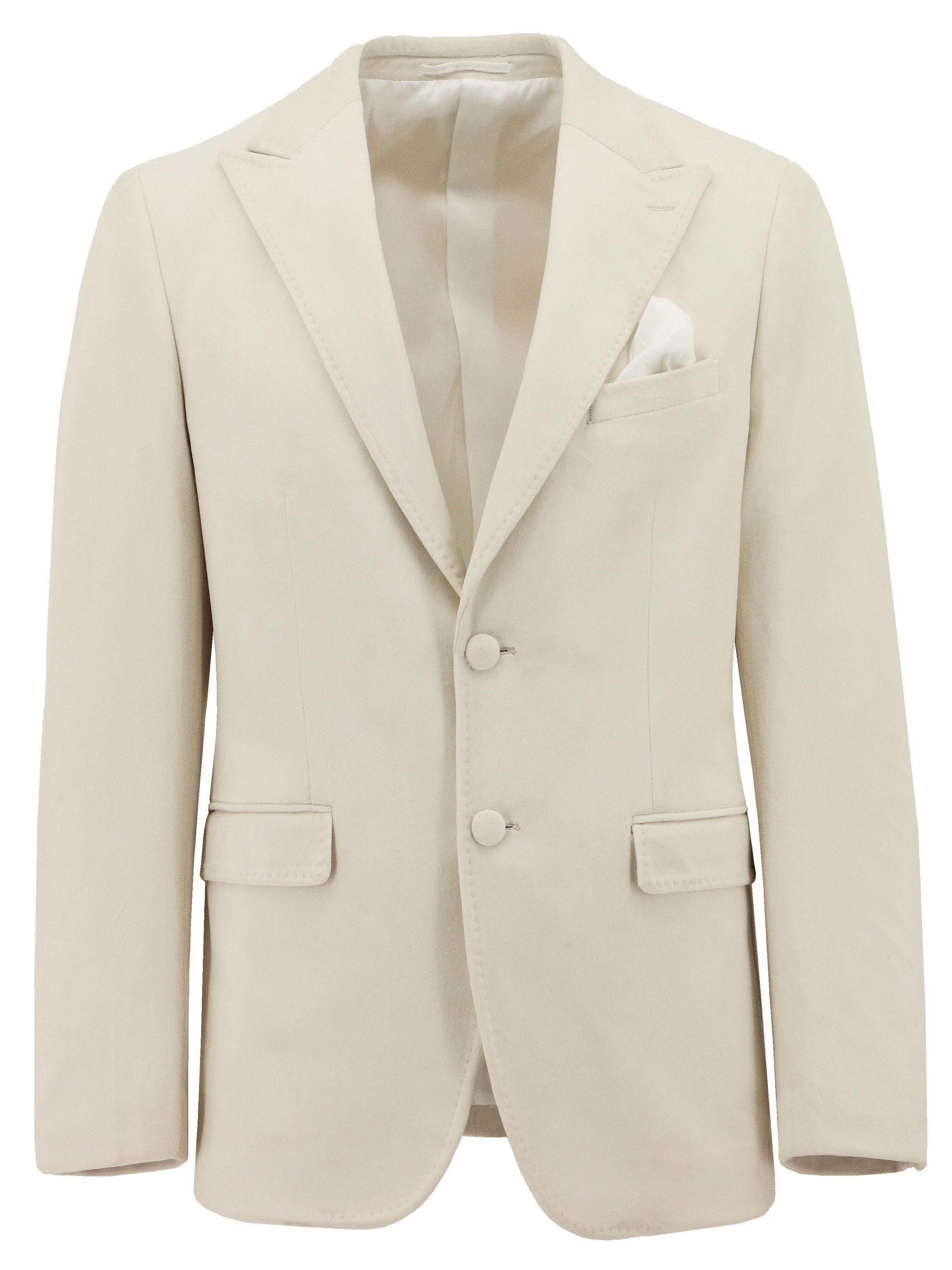 Flexible Daily Fit Double Breasted Turin Ivory Sports Jacket