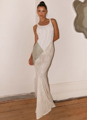 Twilight Dreams Maxi Dress - Ivory Lounge Vibes