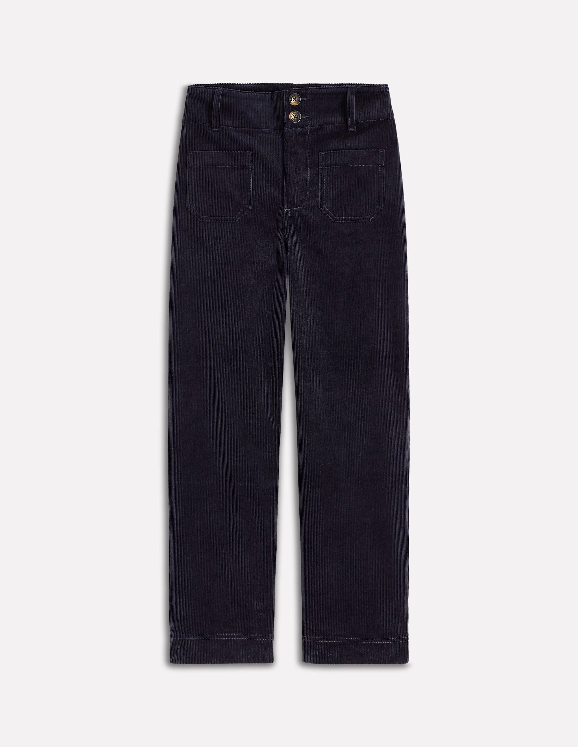 NonSlipInnerGrip City Wear Primrose Cord Trousers-Navy