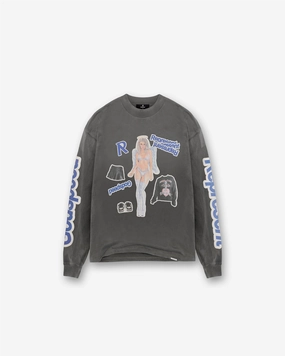 warm weather Fashionable Wear Question Your Innocence Long Sleeve T-Shirt - Vintage Grey