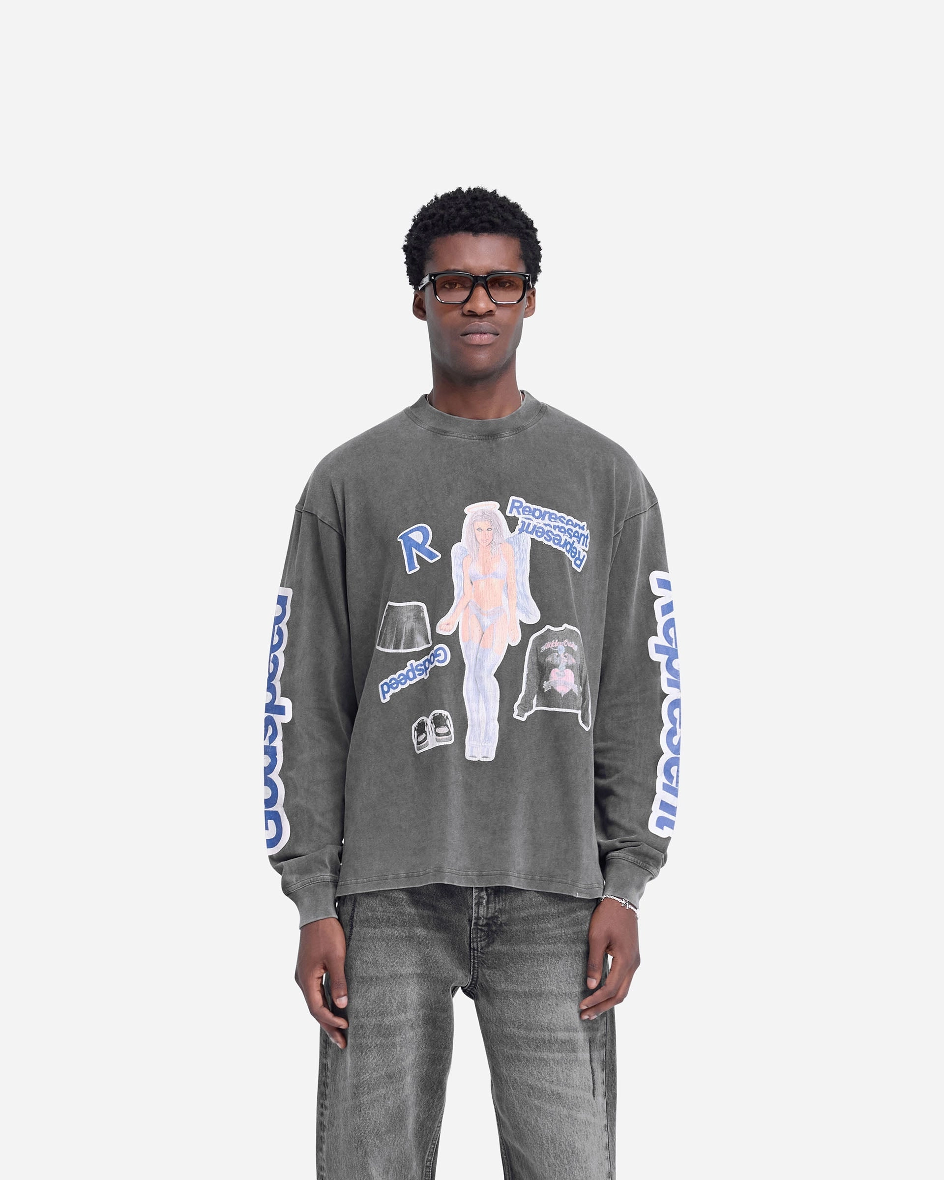 Question Your Innocence Long Sleeve T-Shirt - Vintage Grey Complementary Colors