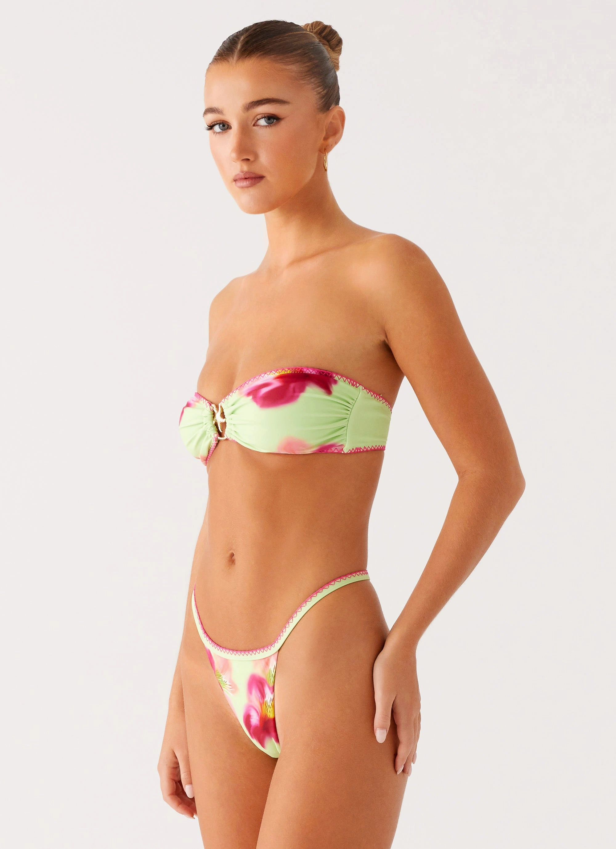 Laurel Bikini Bottoms - Green Tropical Sublimation Print Ready