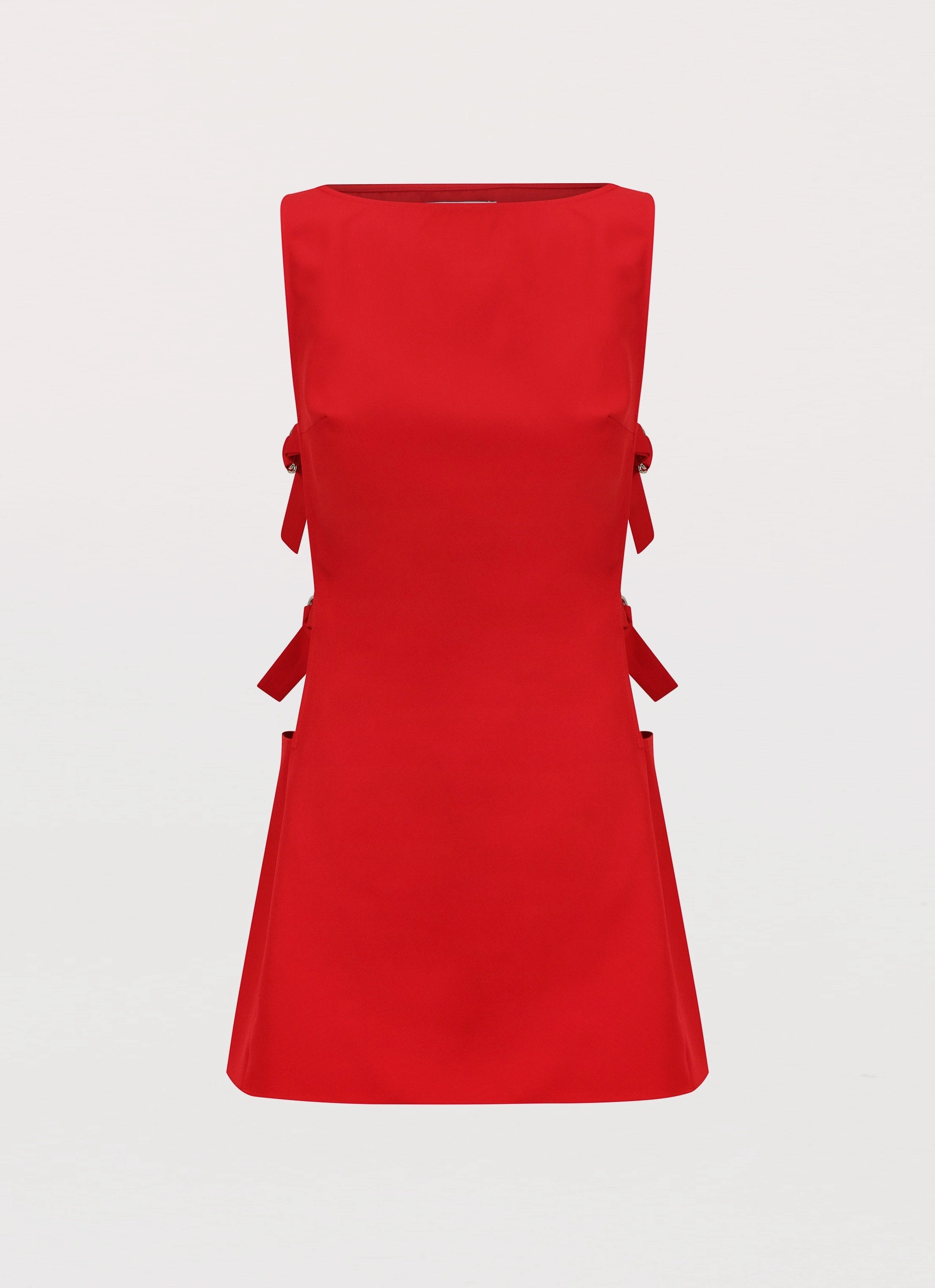 Subtle Lines Cherish You Buckle Mini Dress - Red