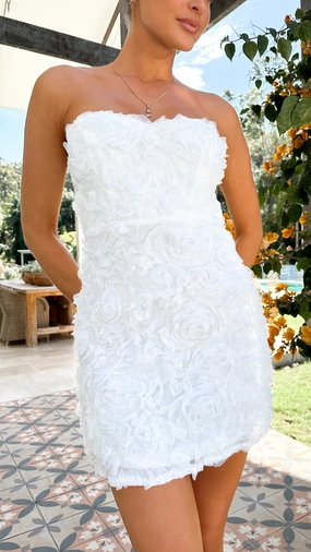 Julia Mini Dress - White Dress for brunch
