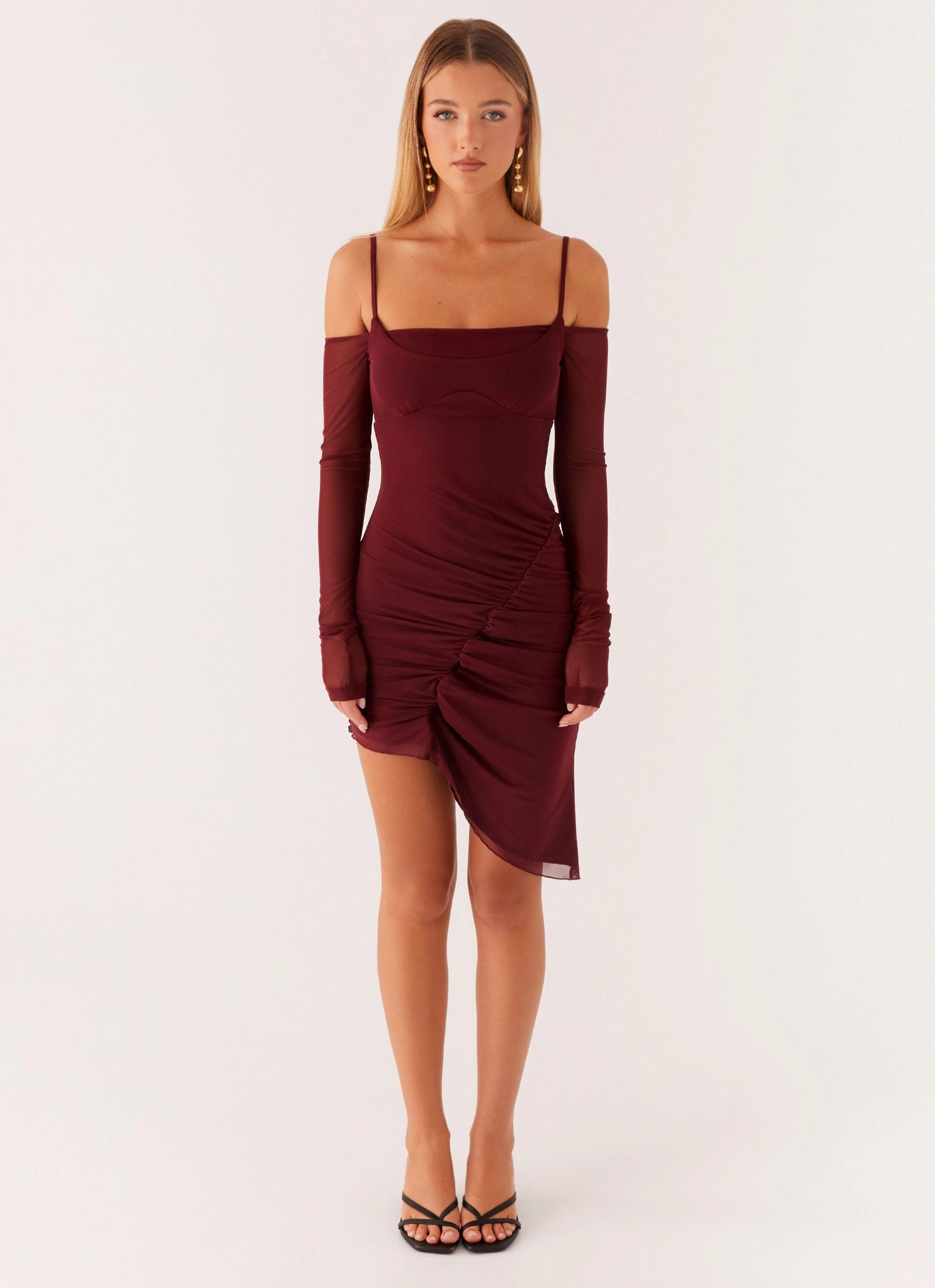 Lounge Mode Sascha Mini Dress - Maroon