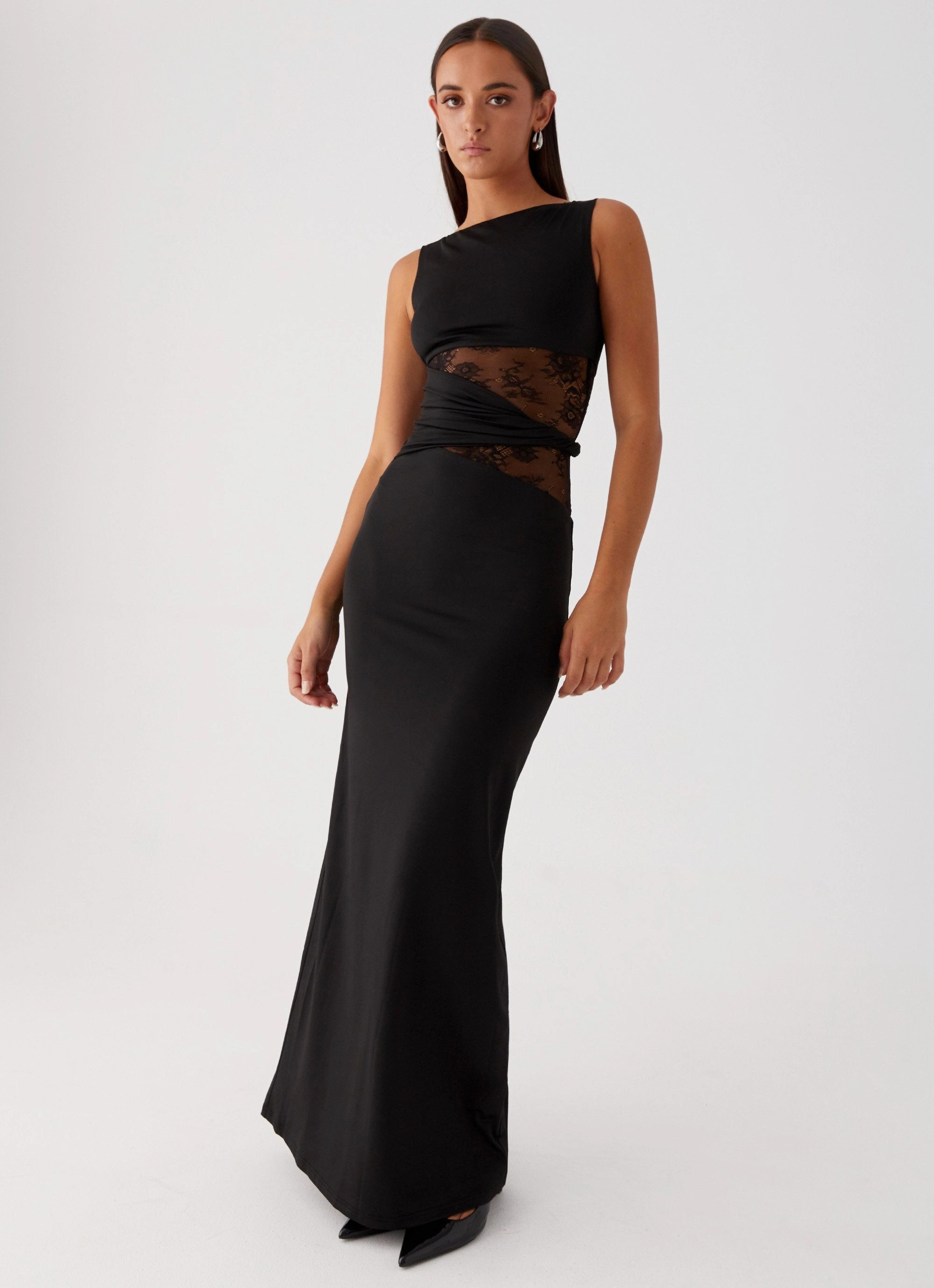 Karma Maxi Dress - Black Smooth Mood Photo Glow