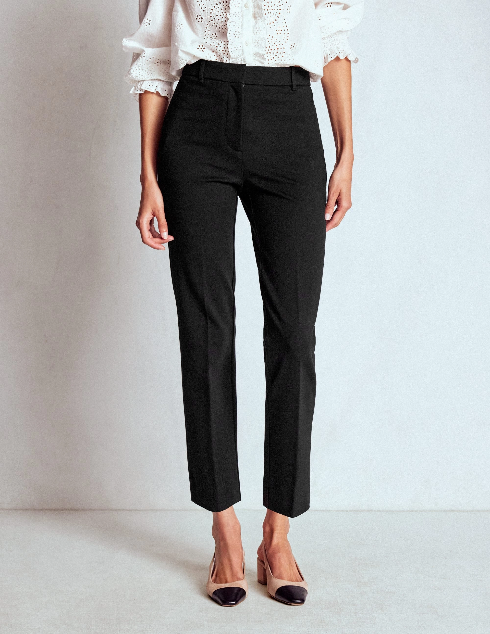 Highgate Ponte Trousers-Black Easy Fit Design HighWaistSupport