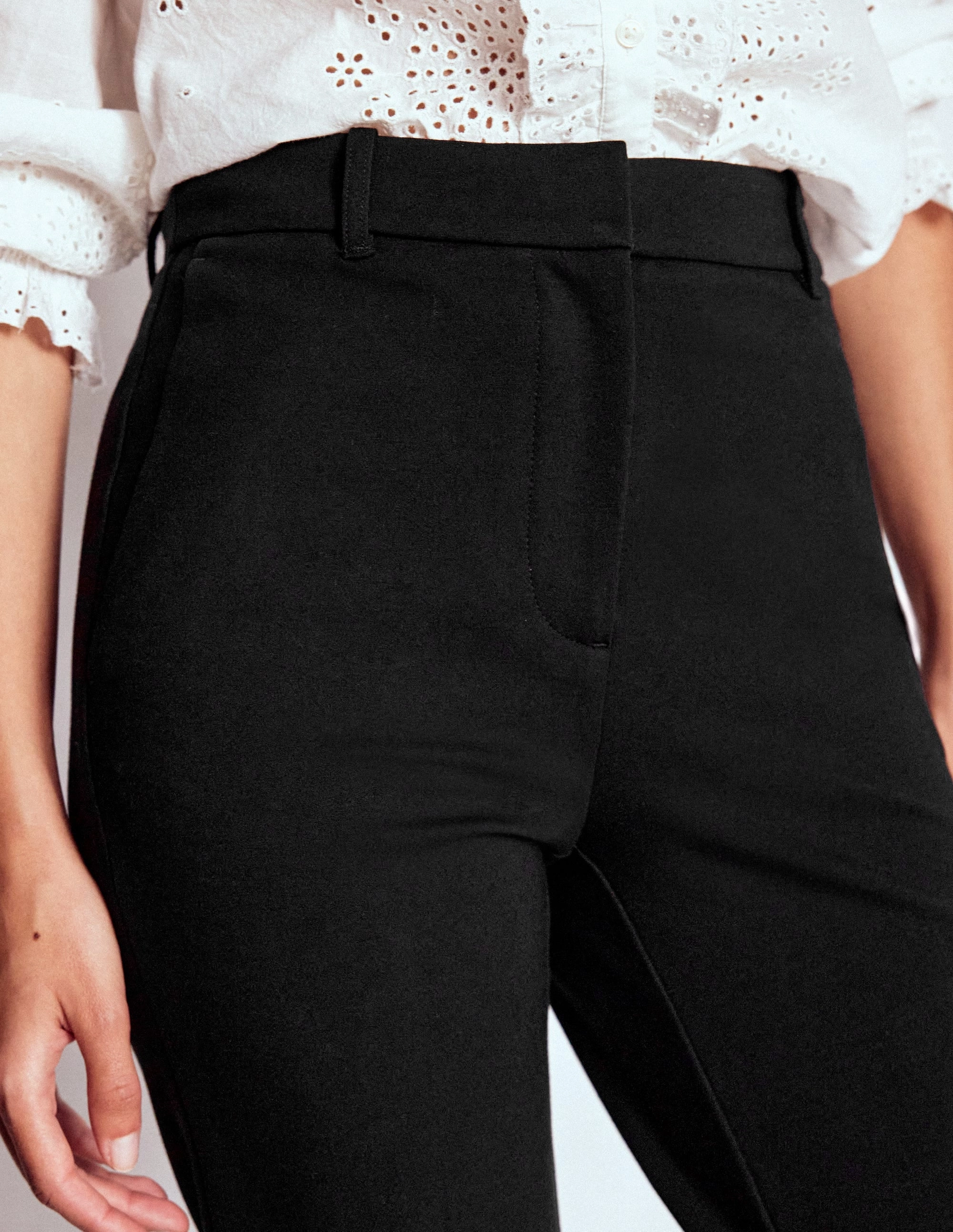 Heat Dissipating Quick Wear Fit Highgate Ponte Trousers-Black