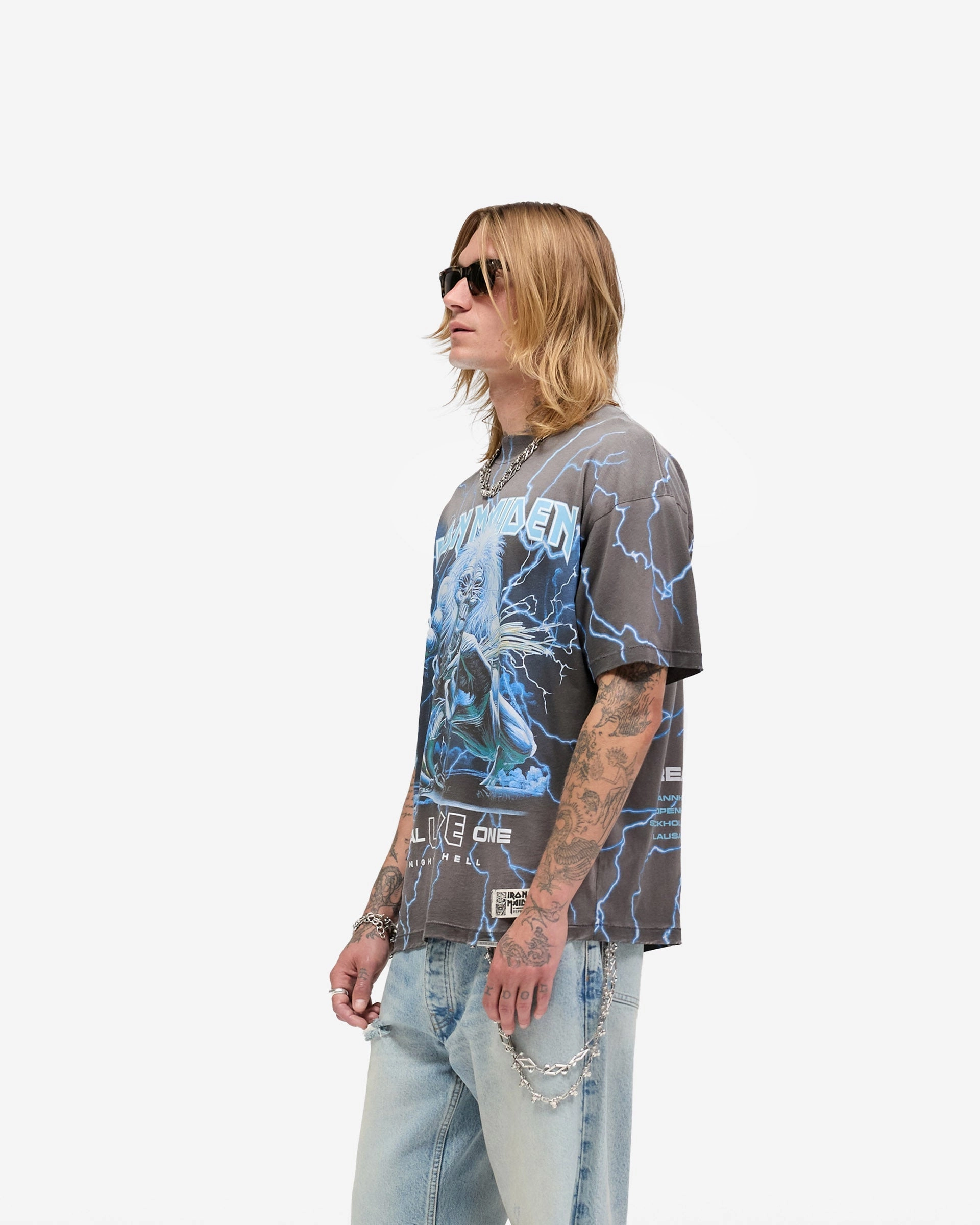 Perfect for Layering cyber monday Represent X Iron Maiden A Real Live One T-Shirt - Stained Brown