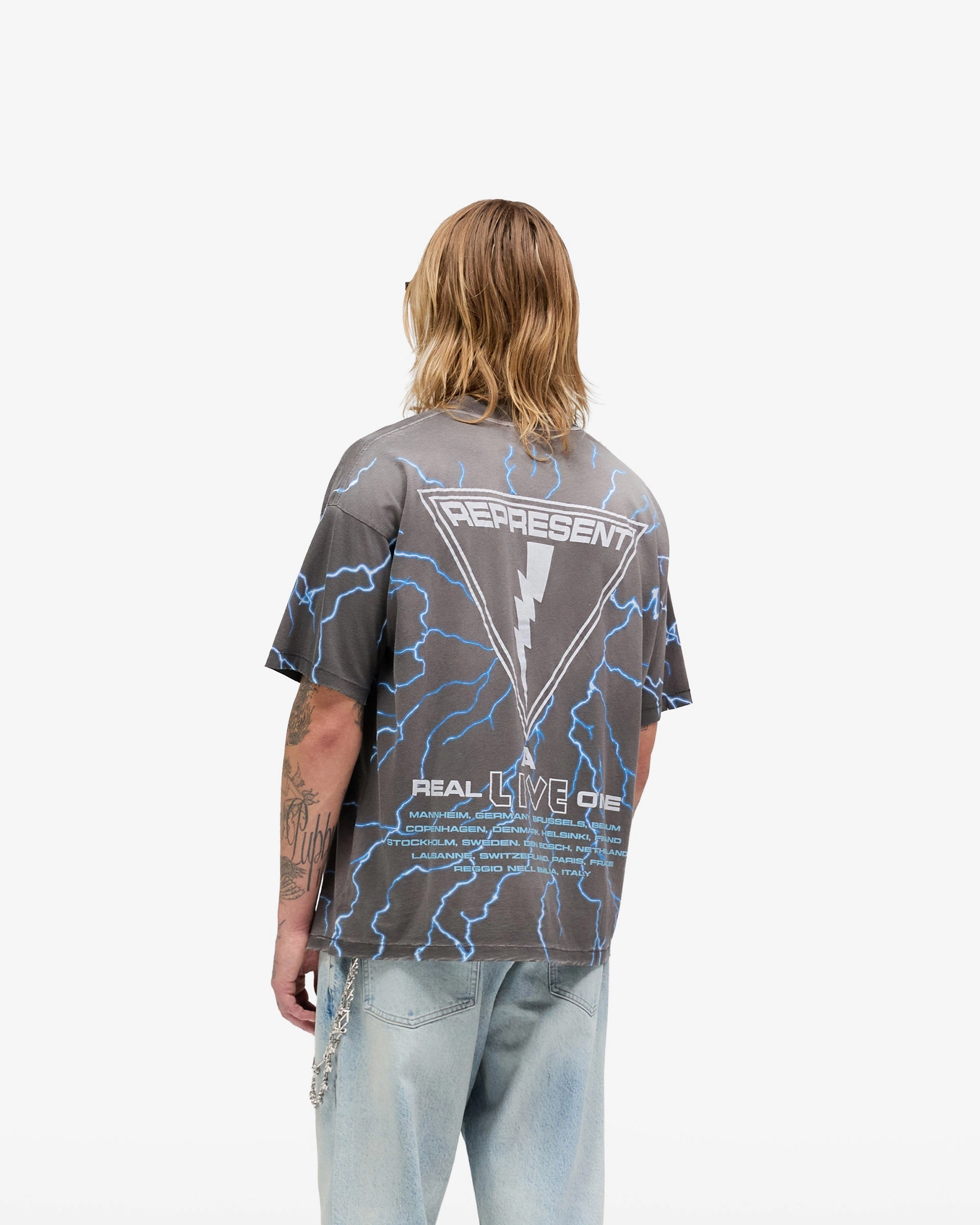 Modern Layering Minimal Fit Represent X Iron Maiden A Real Live One T-Shirt - Stained Brown