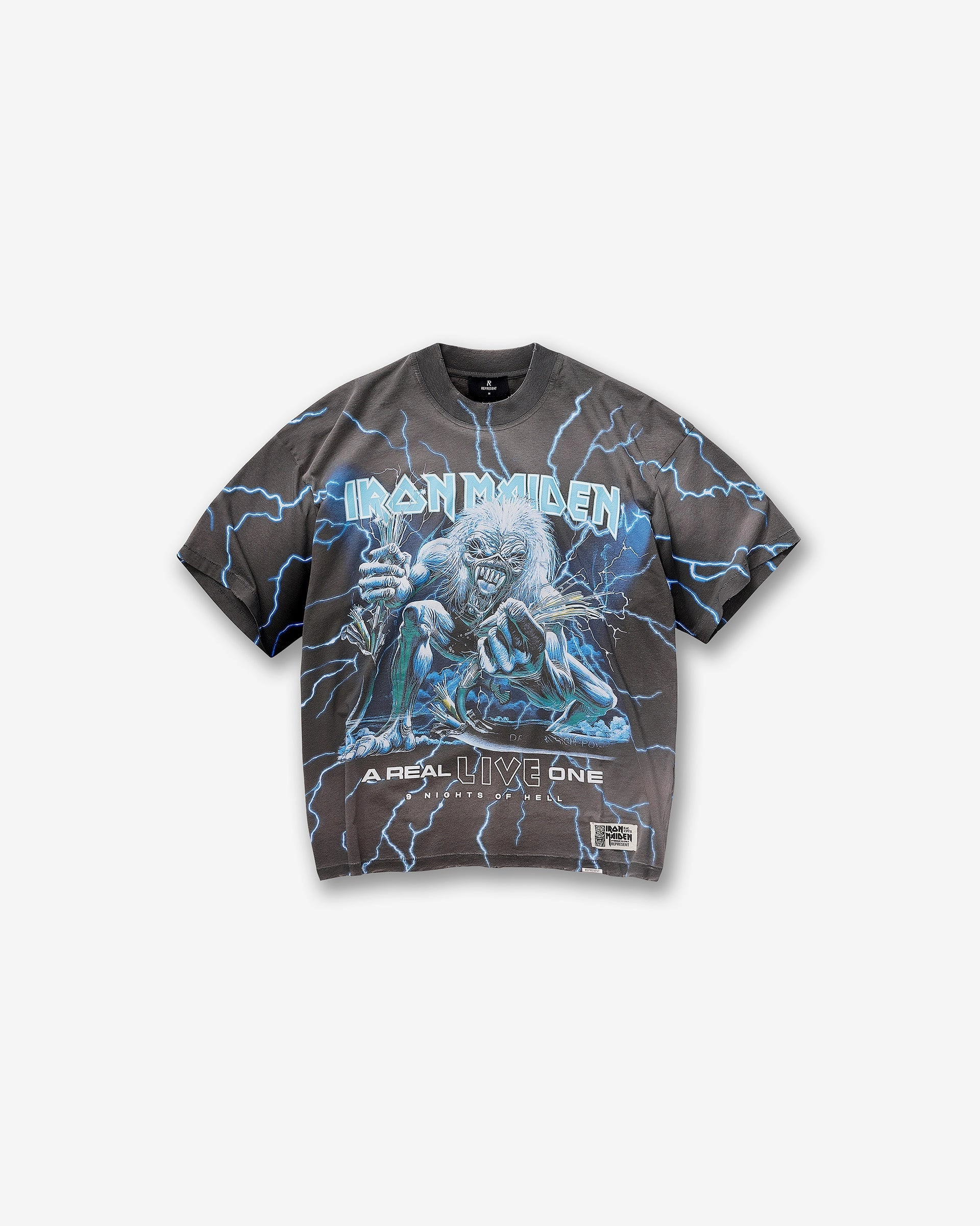 Represent X Iron Maiden A Real Live One T-Shirt - Stained Brown Comfortable fit