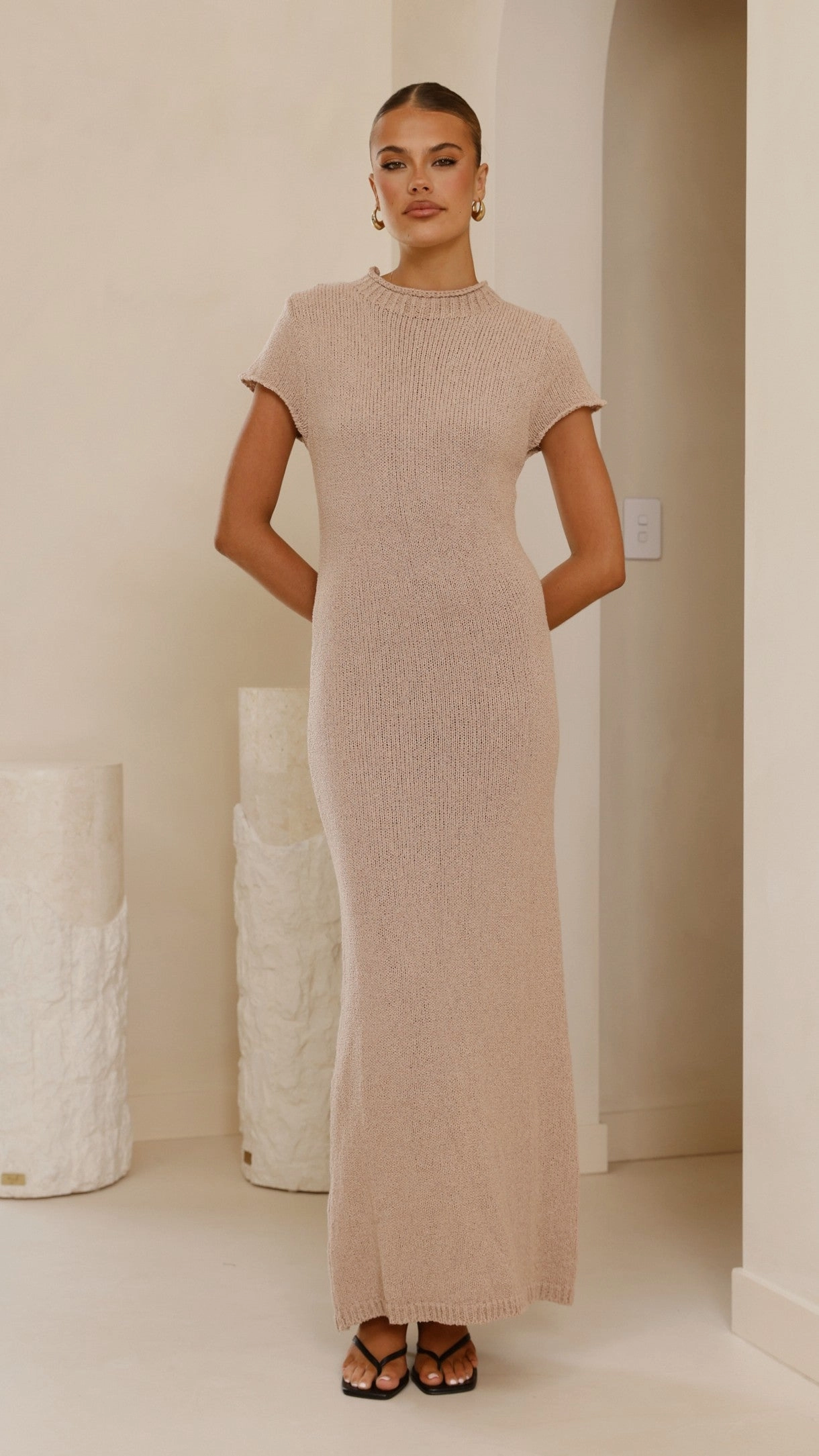 Valise Maxi Dress - Mocha Bright Colors