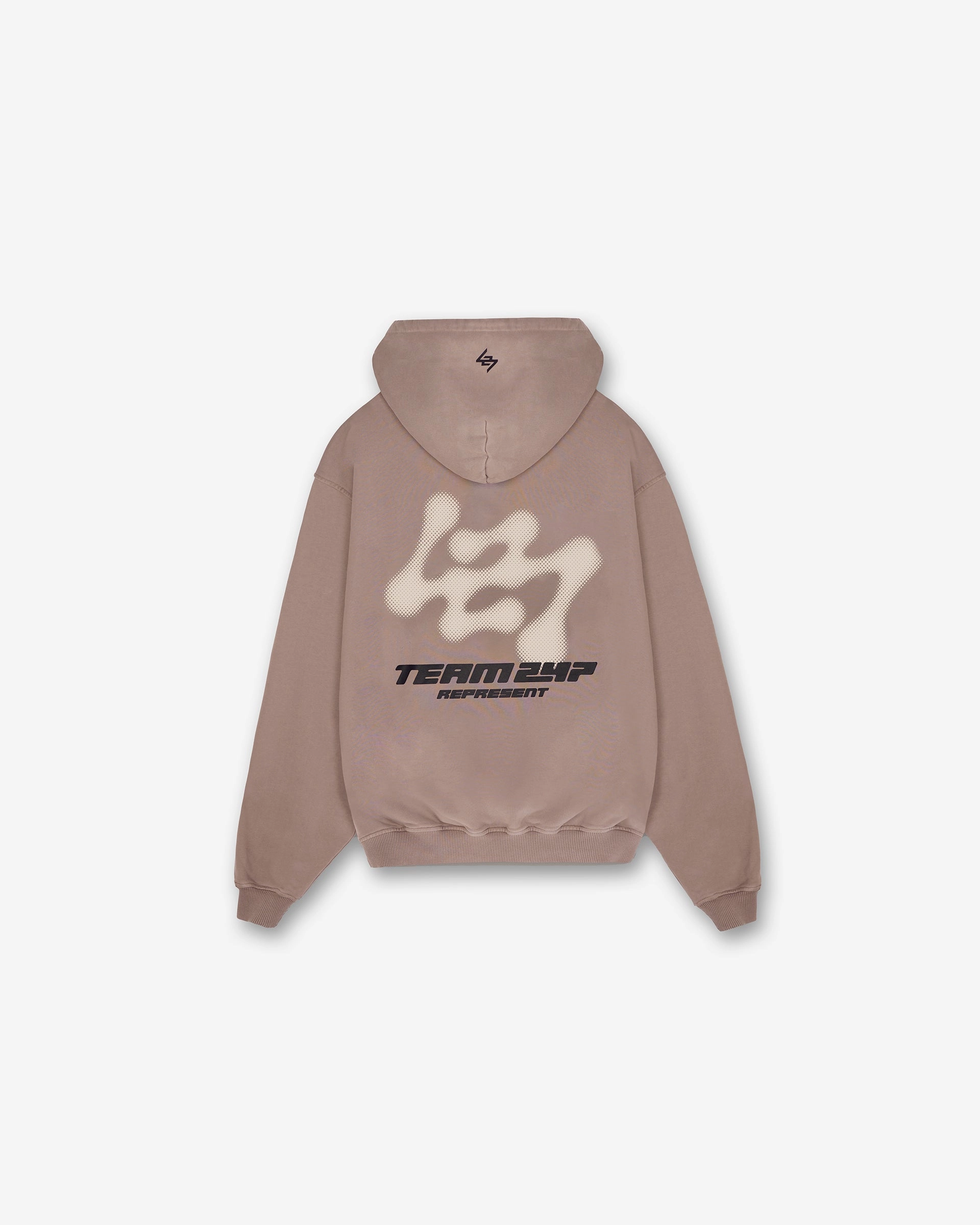247 Future Terrains Oversized Hoodie - Umber Bold Print Sun Protection