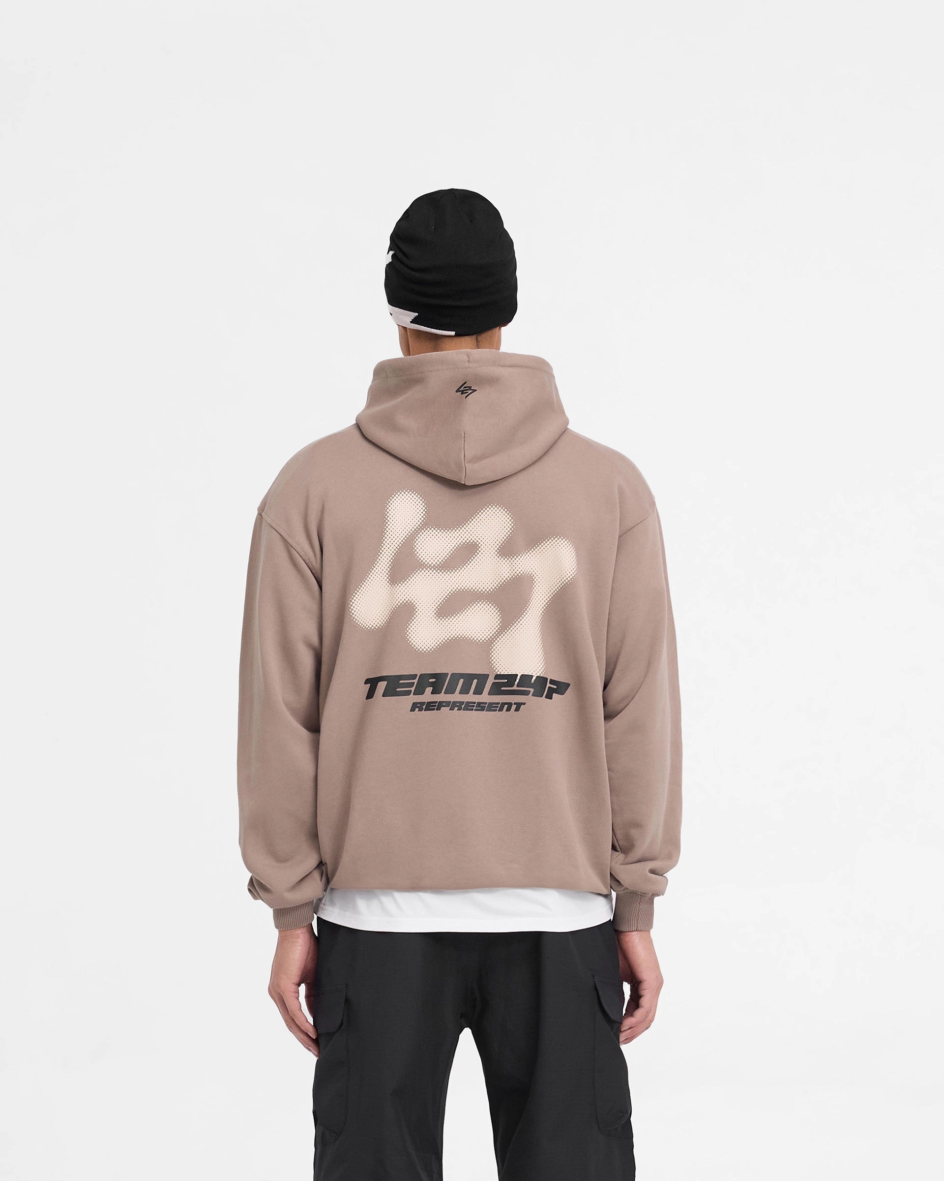 247 Future Terrains Oversized Hoodie - Umber Lounging wear Punk style