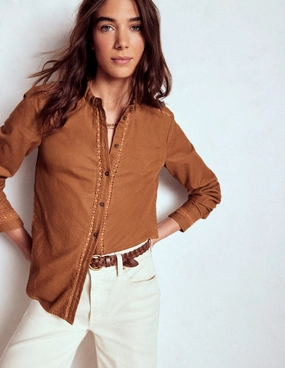 Loose Tee OdorControl Victoria Cord Shirt-Ginger