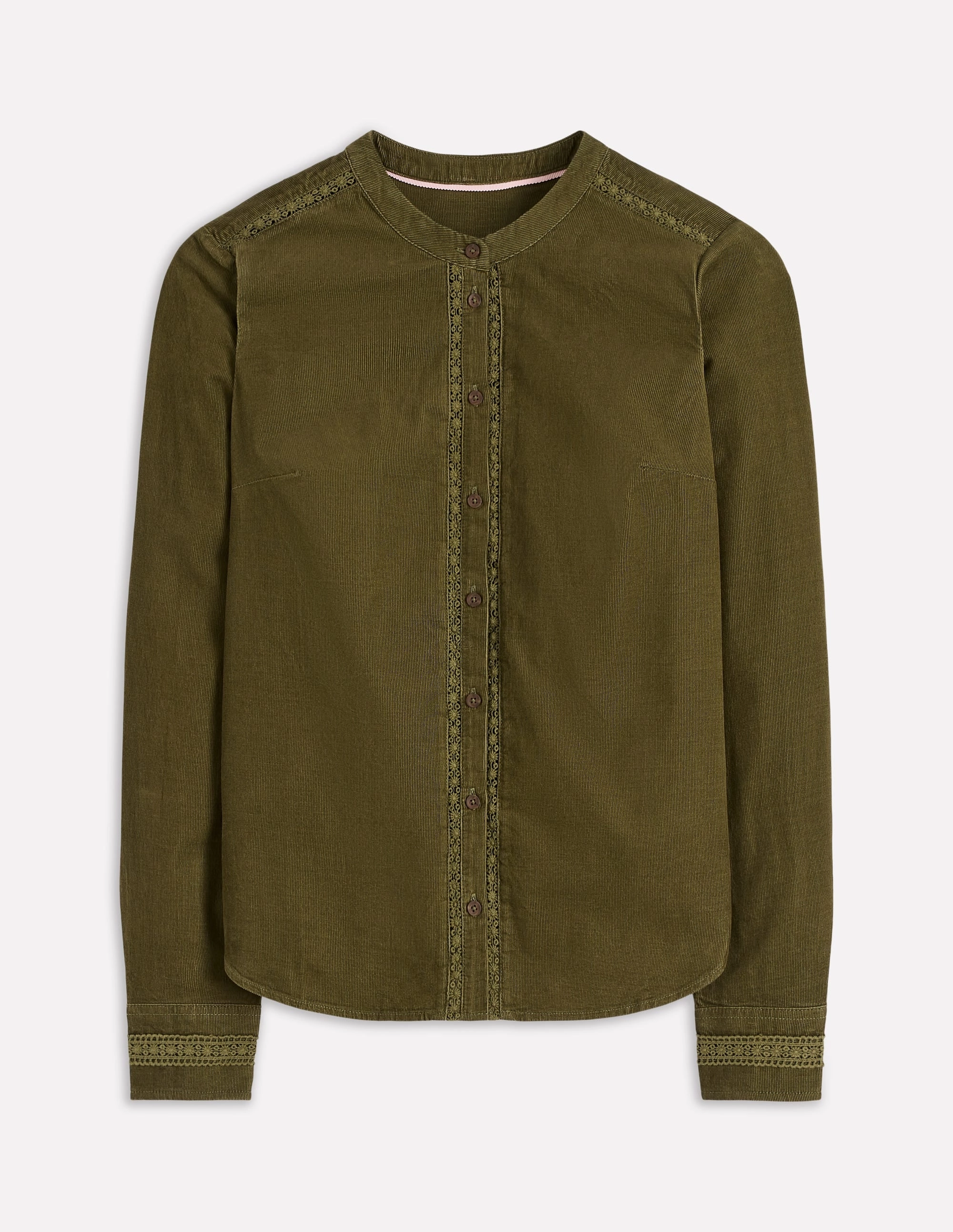 BondedSeams Victoria Cord Shirt-Woodland Green