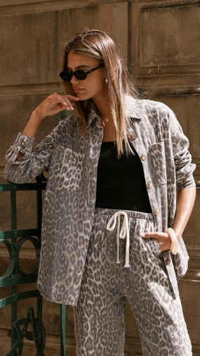 Reinforced Zippers Vox Jacket - Leopard Print