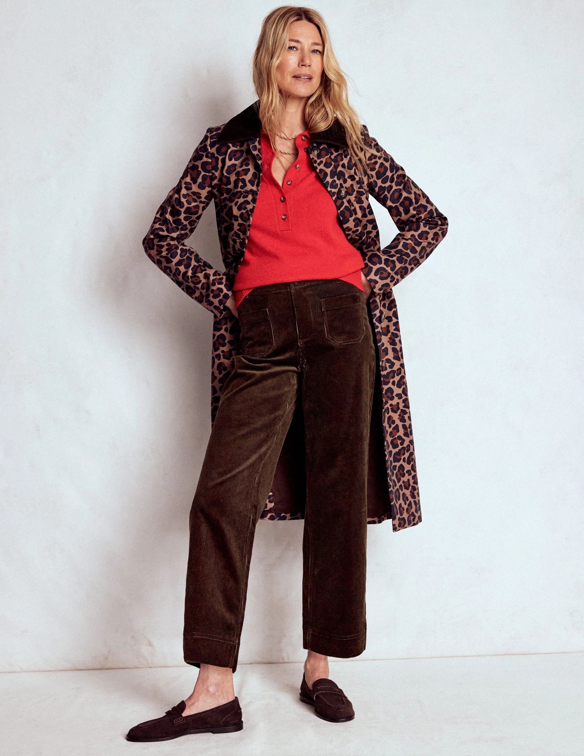 SeamlessPockets Primrose Cord Trousers-Espresso