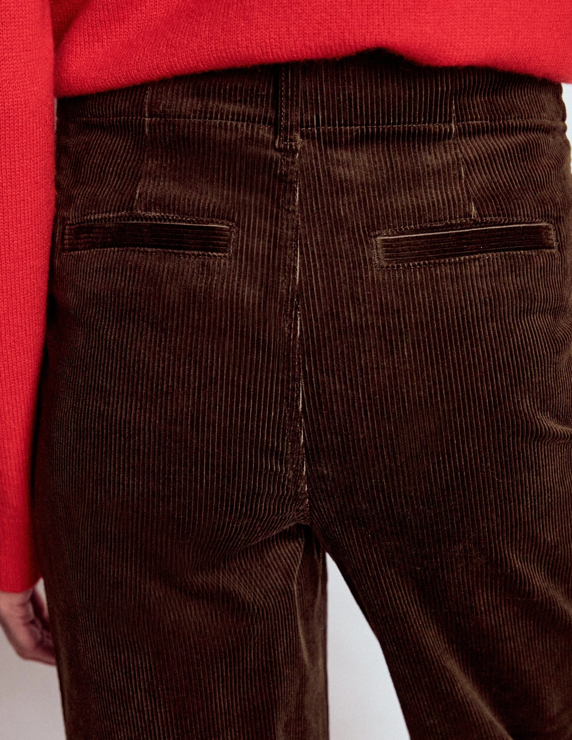 Primrose Cord Trousers-Espresso Seamless Comfort Comfortable Fit Wear