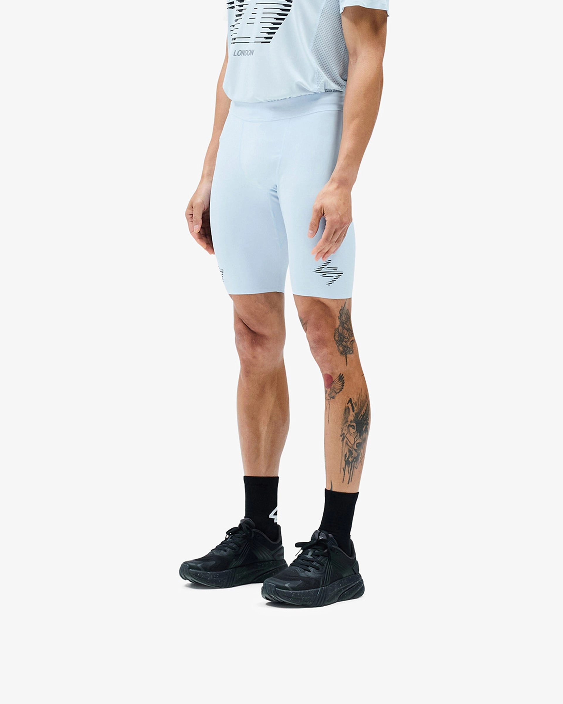 247 London Half Tight - Blue Double Needle Stitching