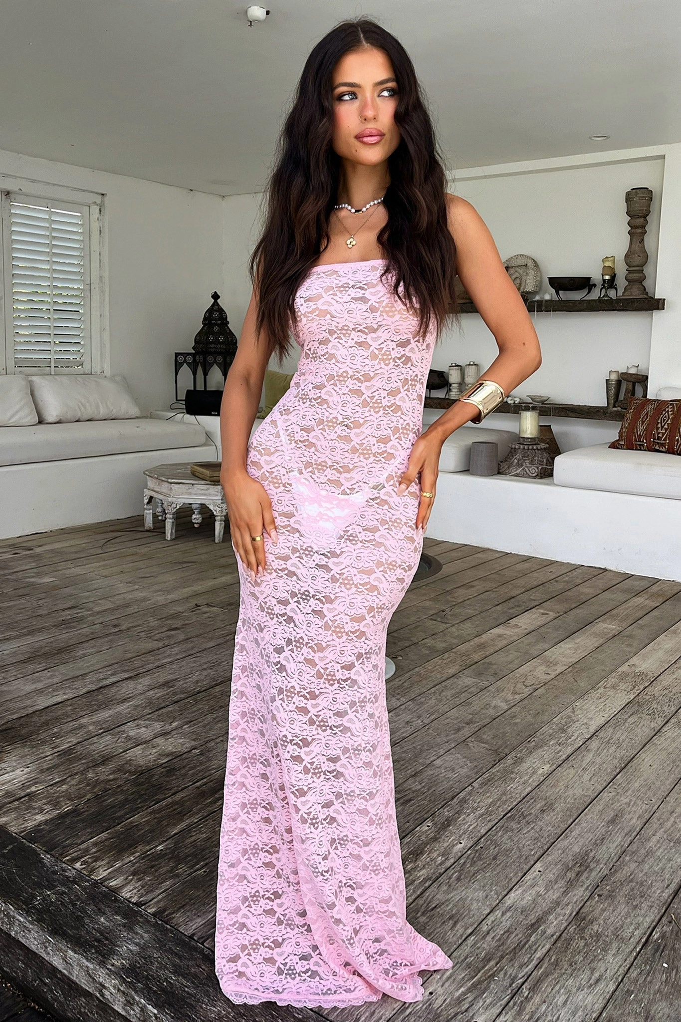 Veradi Maxi Dress - Baby Pink Timeless Style