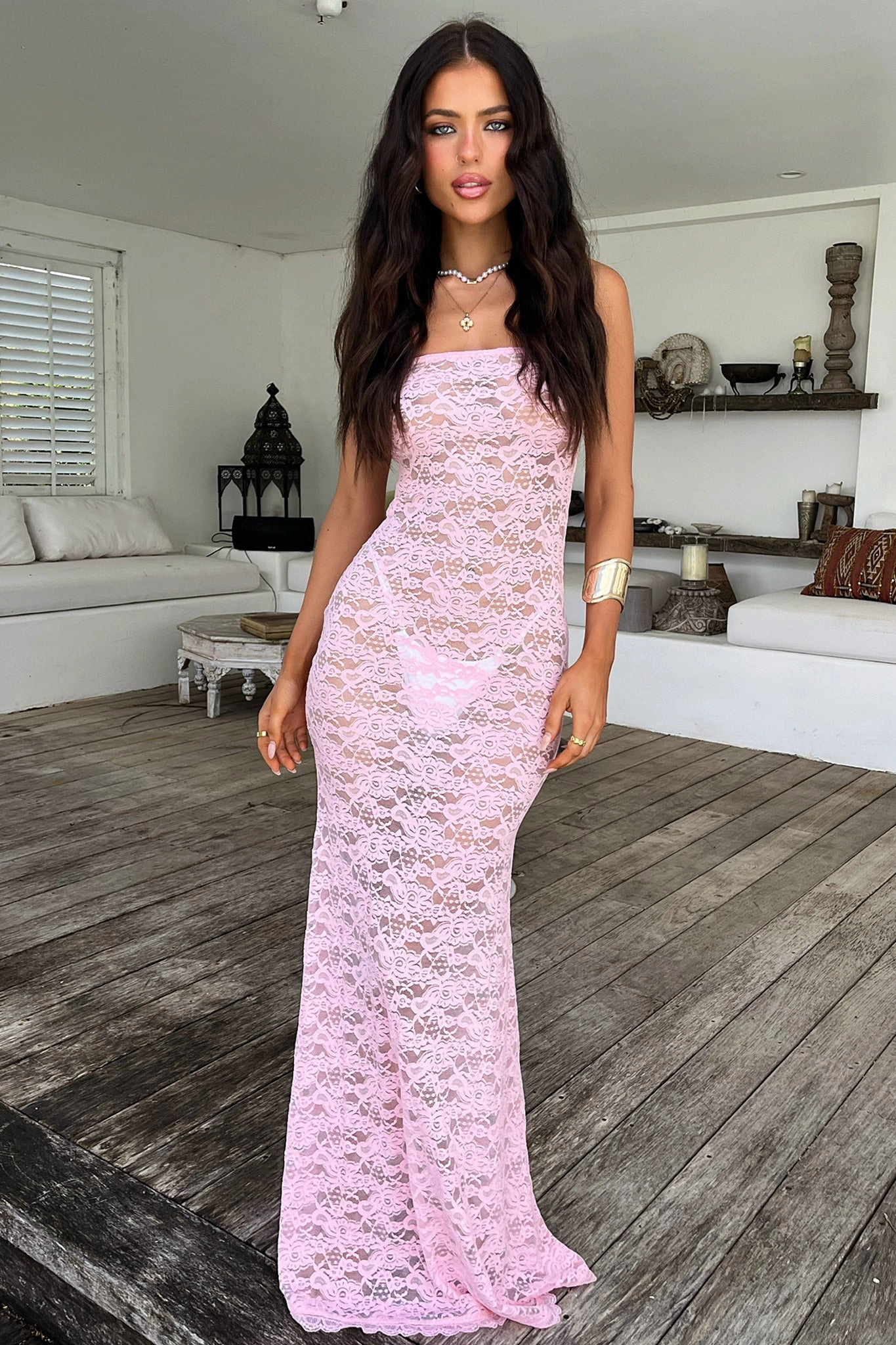 Tailored Fit Veradi Maxi Dress - Baby Pink