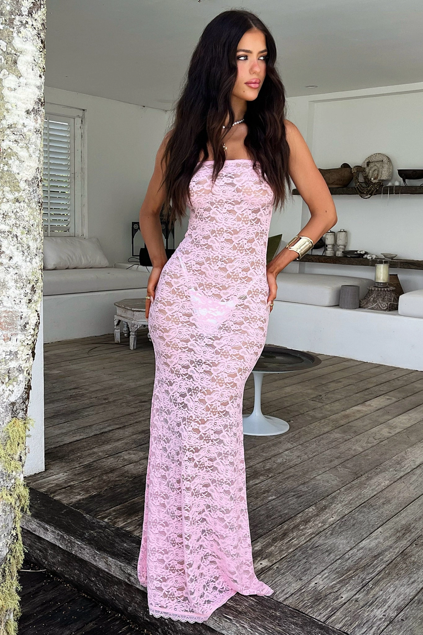 Fresh Aesthetic Veradi Maxi Dress - Baby Pink