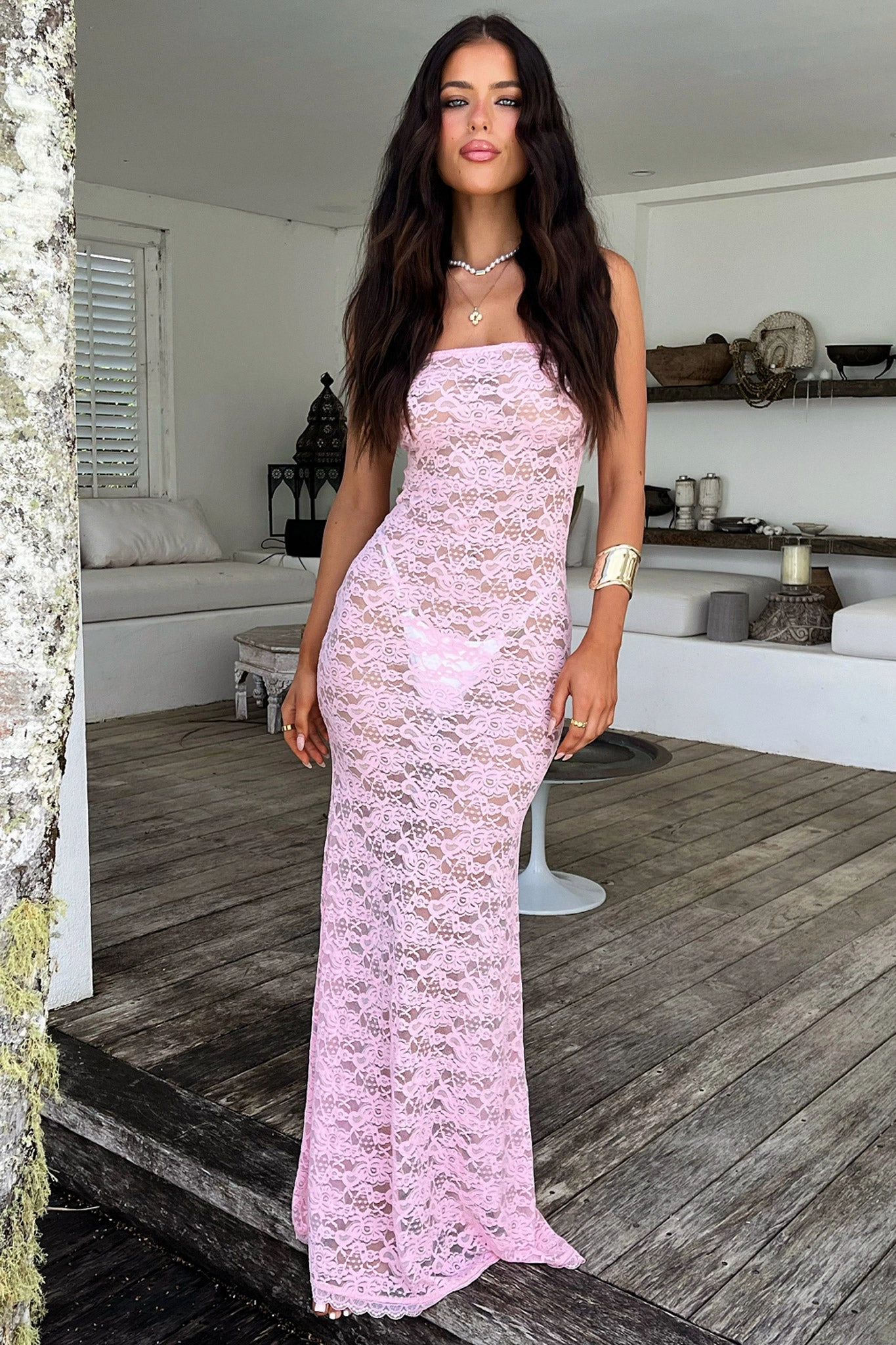 Country View Veradi Maxi Dress - Baby Pink