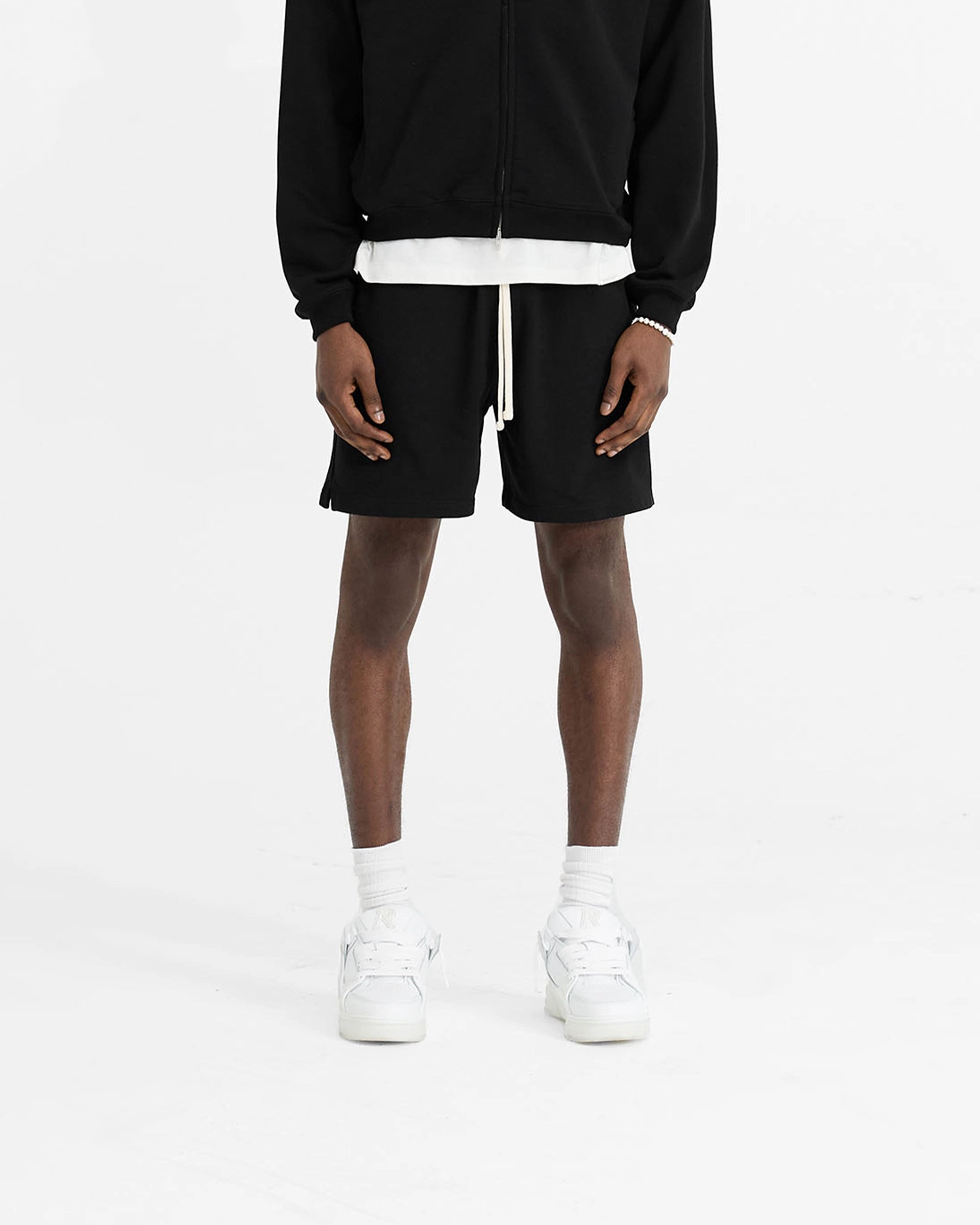 Sun Protection Fabric Initial Sweatshorts - Black