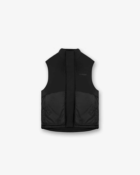 Layered Puffer Gilet - Jet Black Fit For Travel