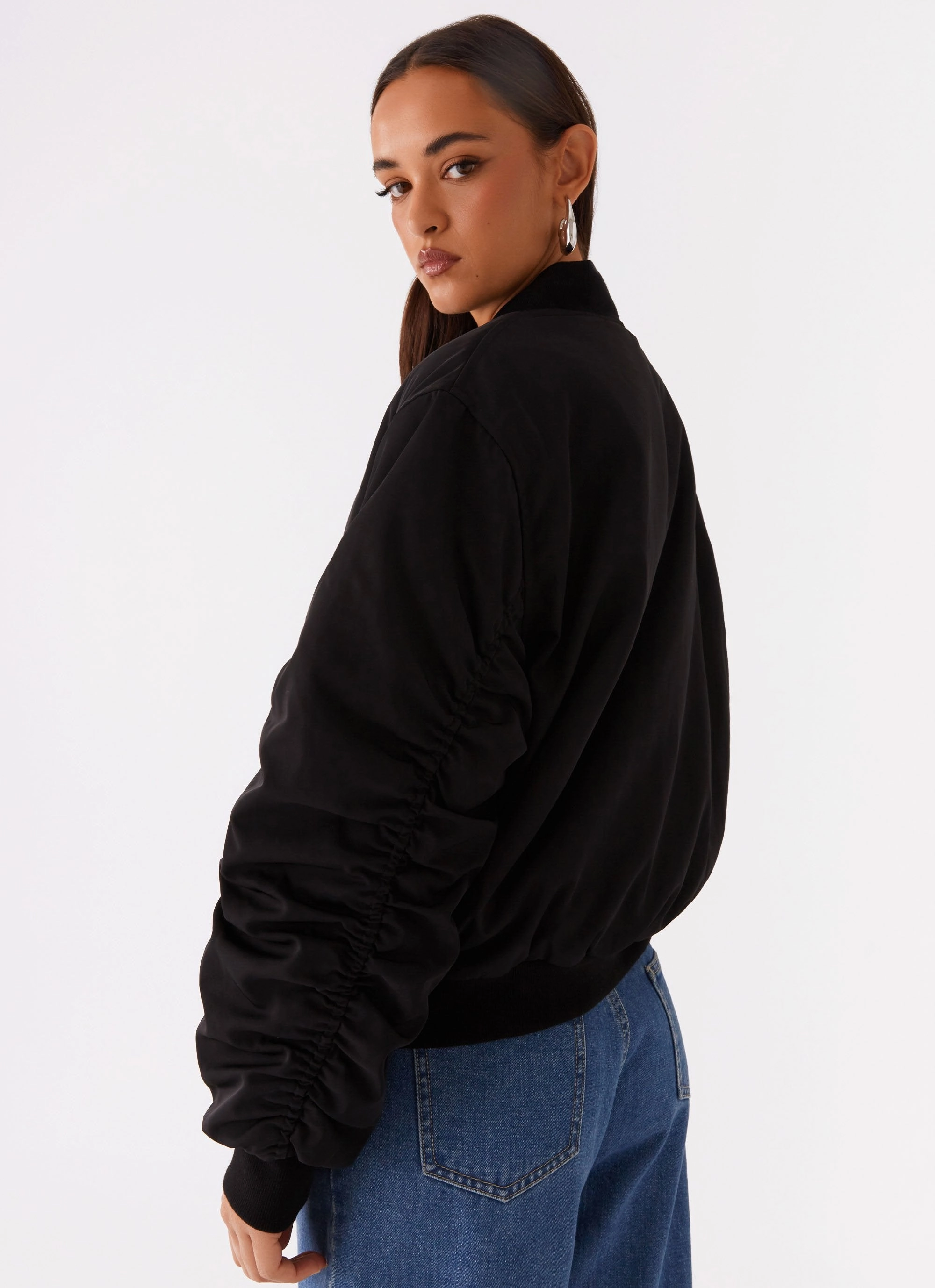 Webster Bomber Jacket - Black Windproof Thermal Shell