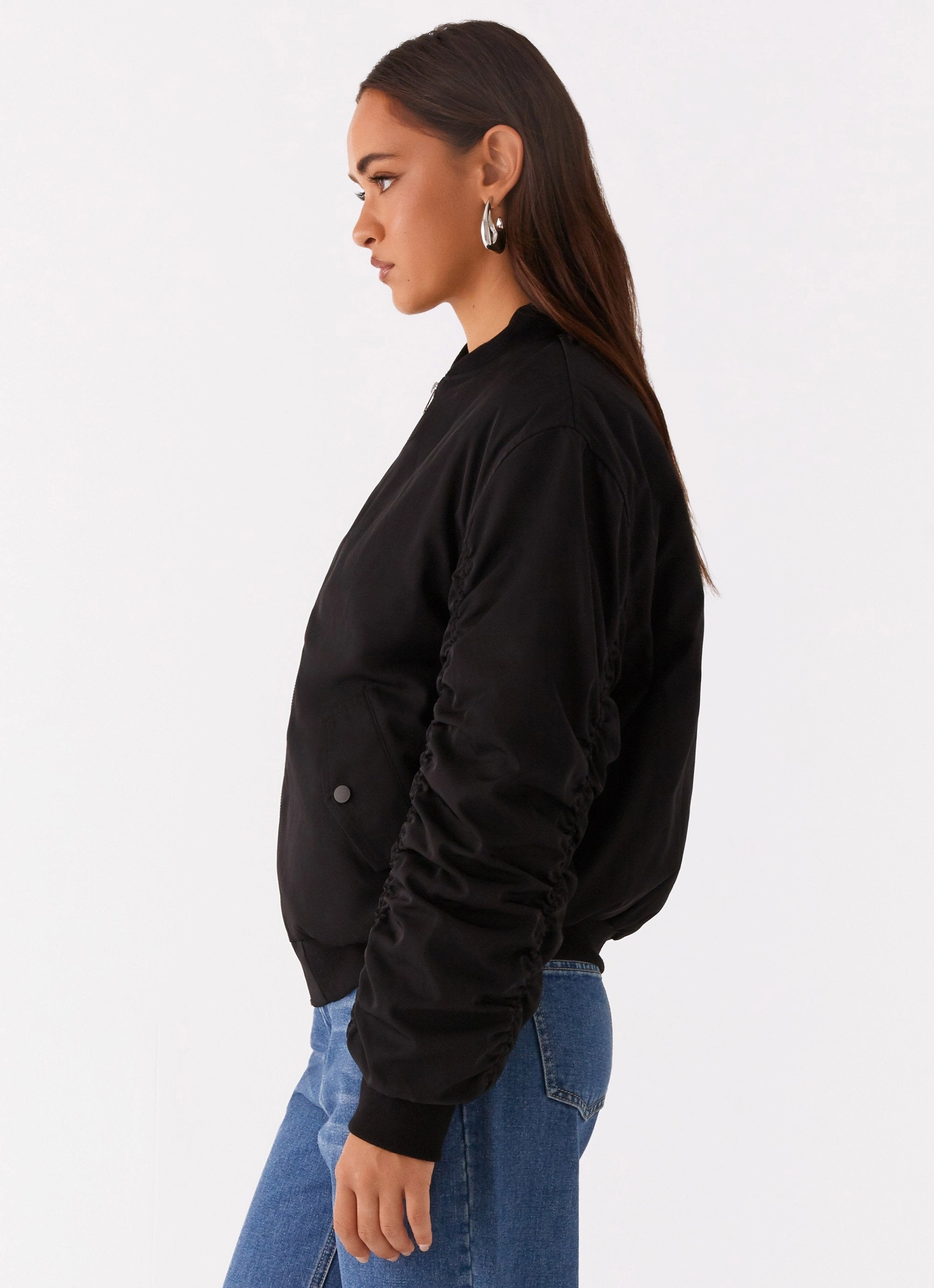 Webster Bomber Jacket - Black Friction Reducing Lining Versatile Layering Options