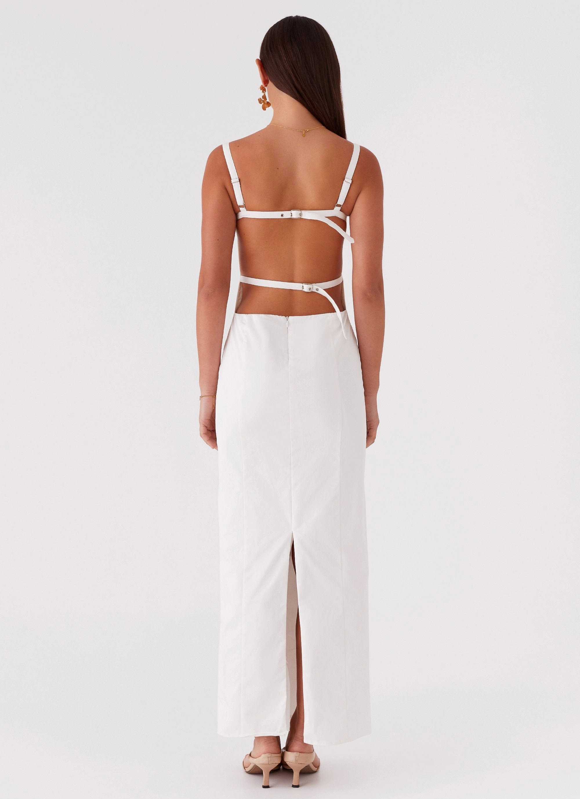 Smooth Lines Naomi Backless Maxi Dress - Off White