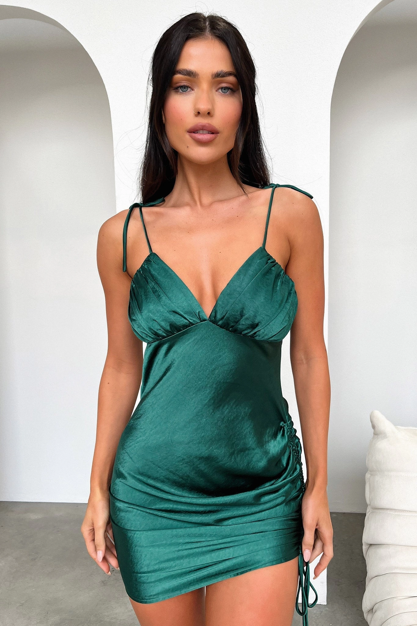 Summer Air Wireless Dress - Emerald