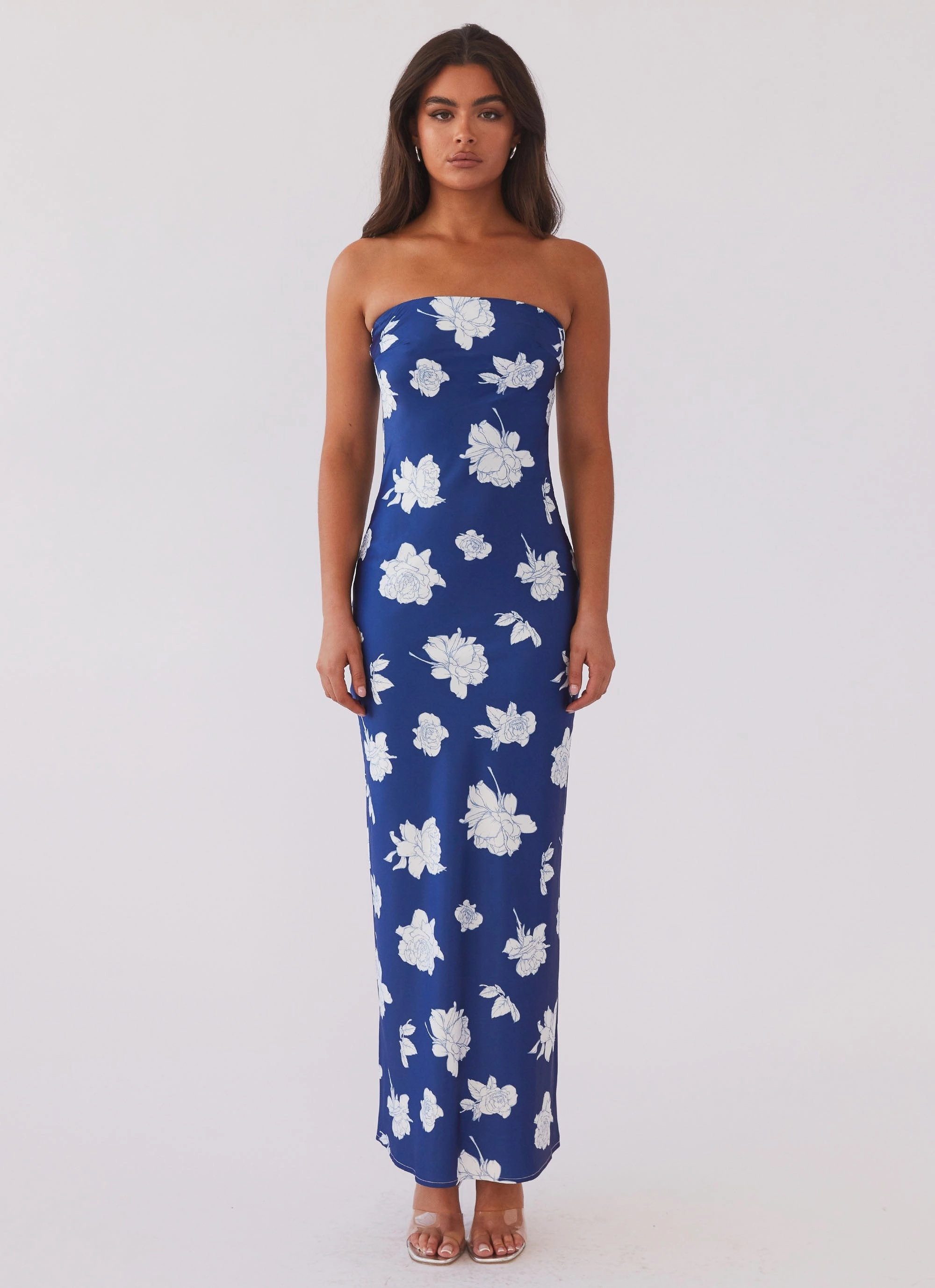 Trend Glow What I Want Maxi Dress - Navy Flora