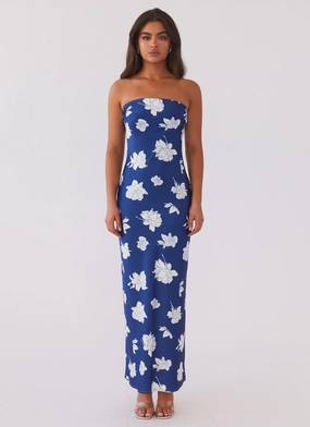 Trend Glow What I Want Maxi Dress - Navy Flora