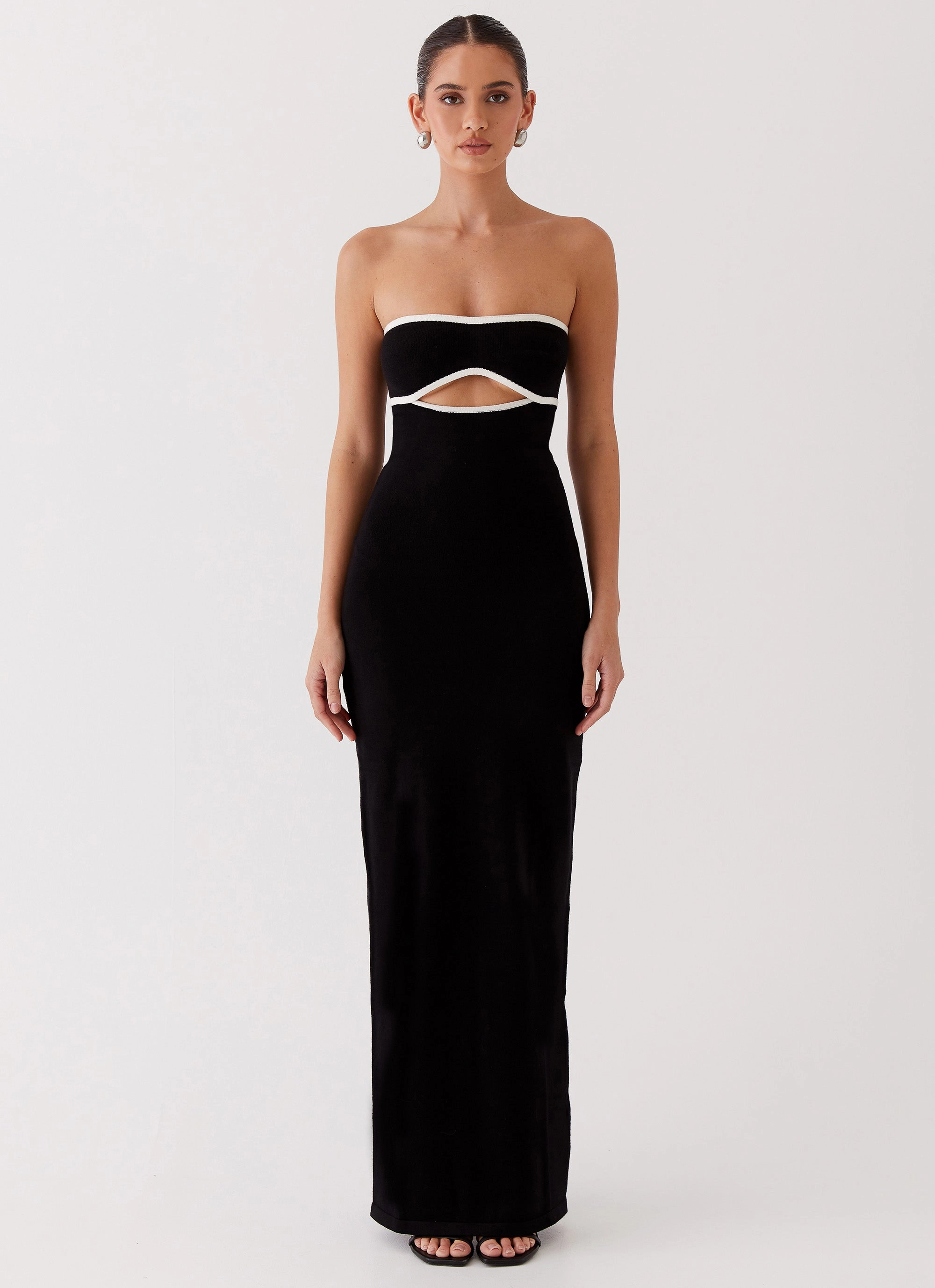 When In Rome Knit Maxi Dress - Black Fashion Mix