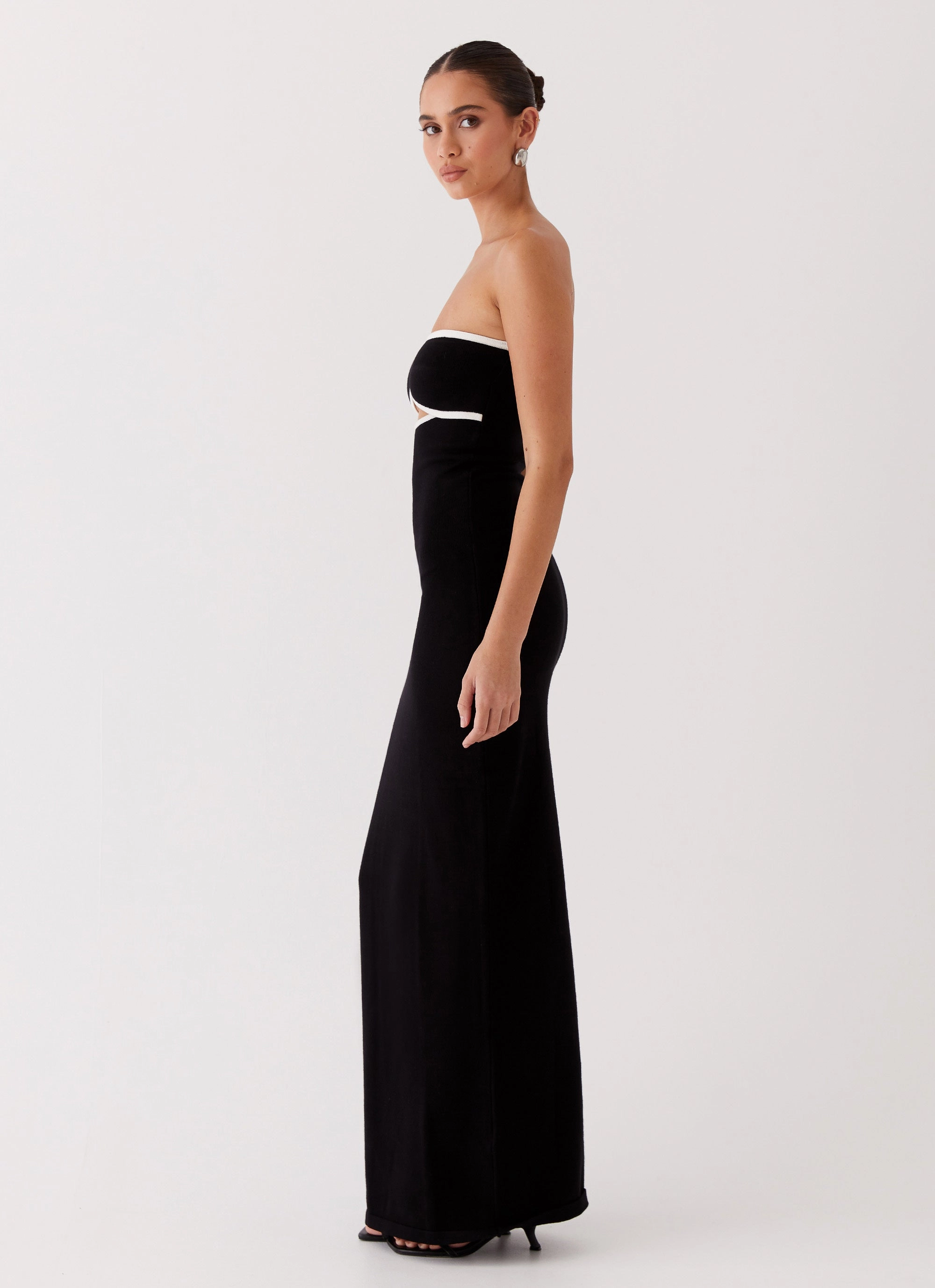 Slit-Hem When In Rome Knit Maxi Dress - Black