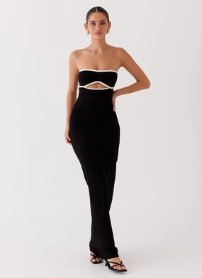 When In Rome Knit Maxi Dress - Black Timeless Comfort