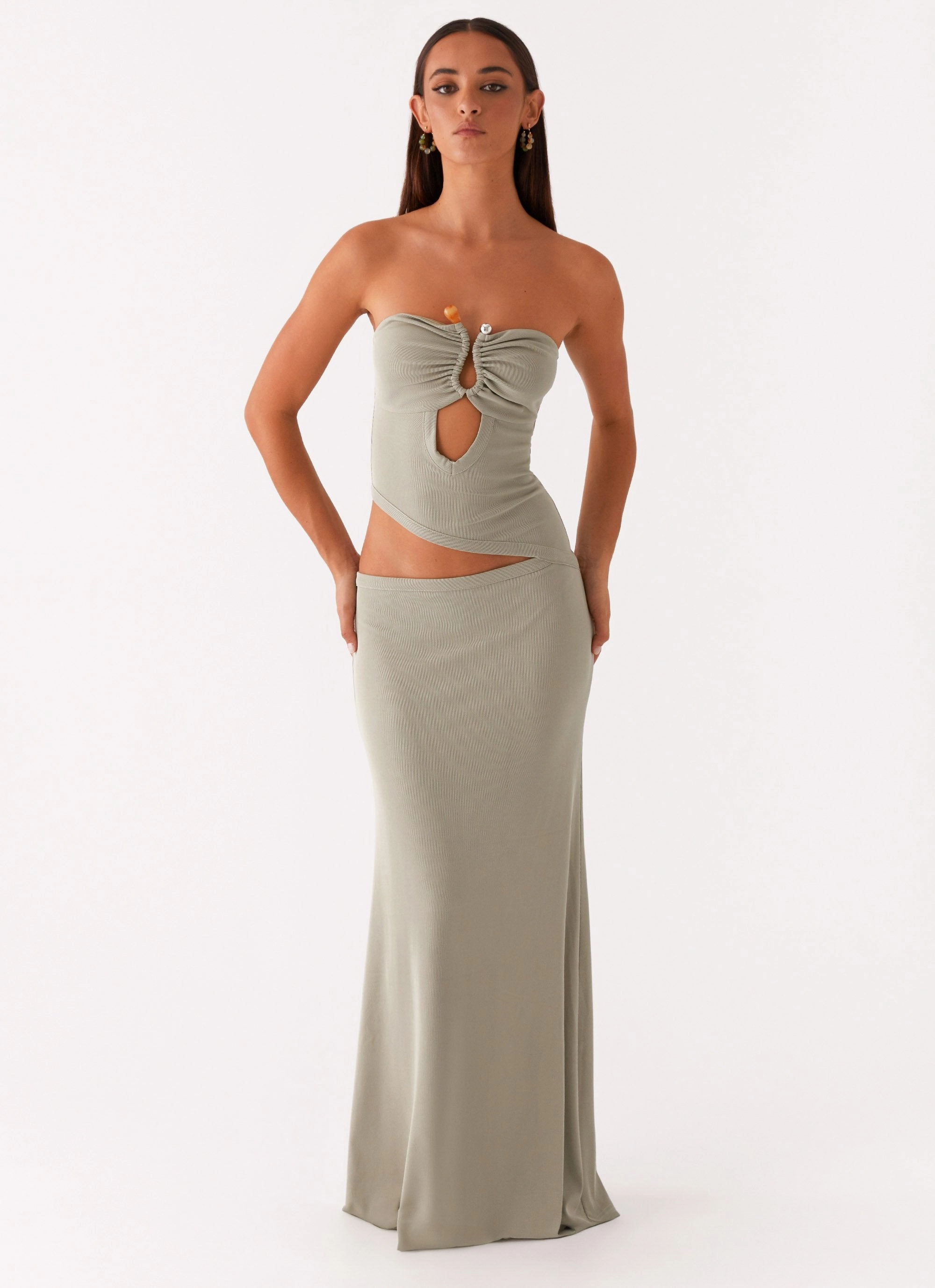 Wild Roses Maxi Dress - Sage Urban Drape Timeless Piece
