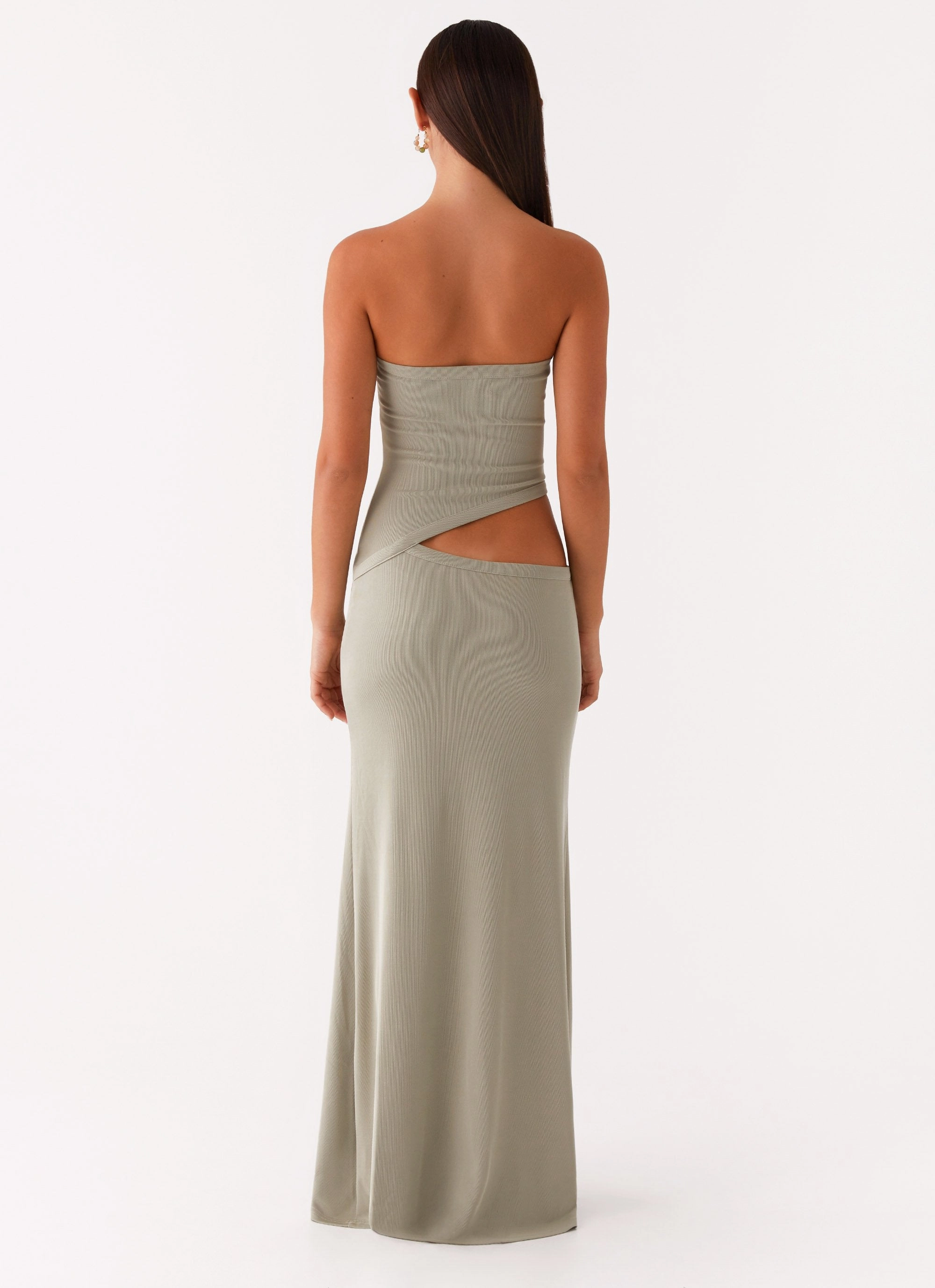 Wild Roses Maxi Dress - Sage Peace View Elegant Waistband Fit