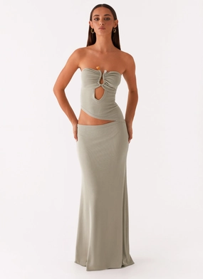 Wild Roses Maxi Dress - Sage Urban Drape Timeless Piece