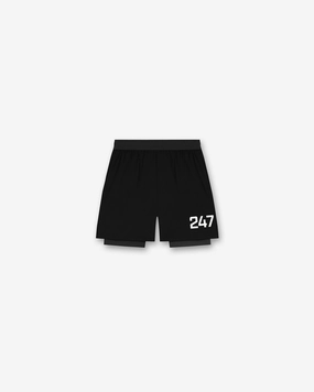 247 Trail Short - Jet Black Quick Adjust Simple Mood