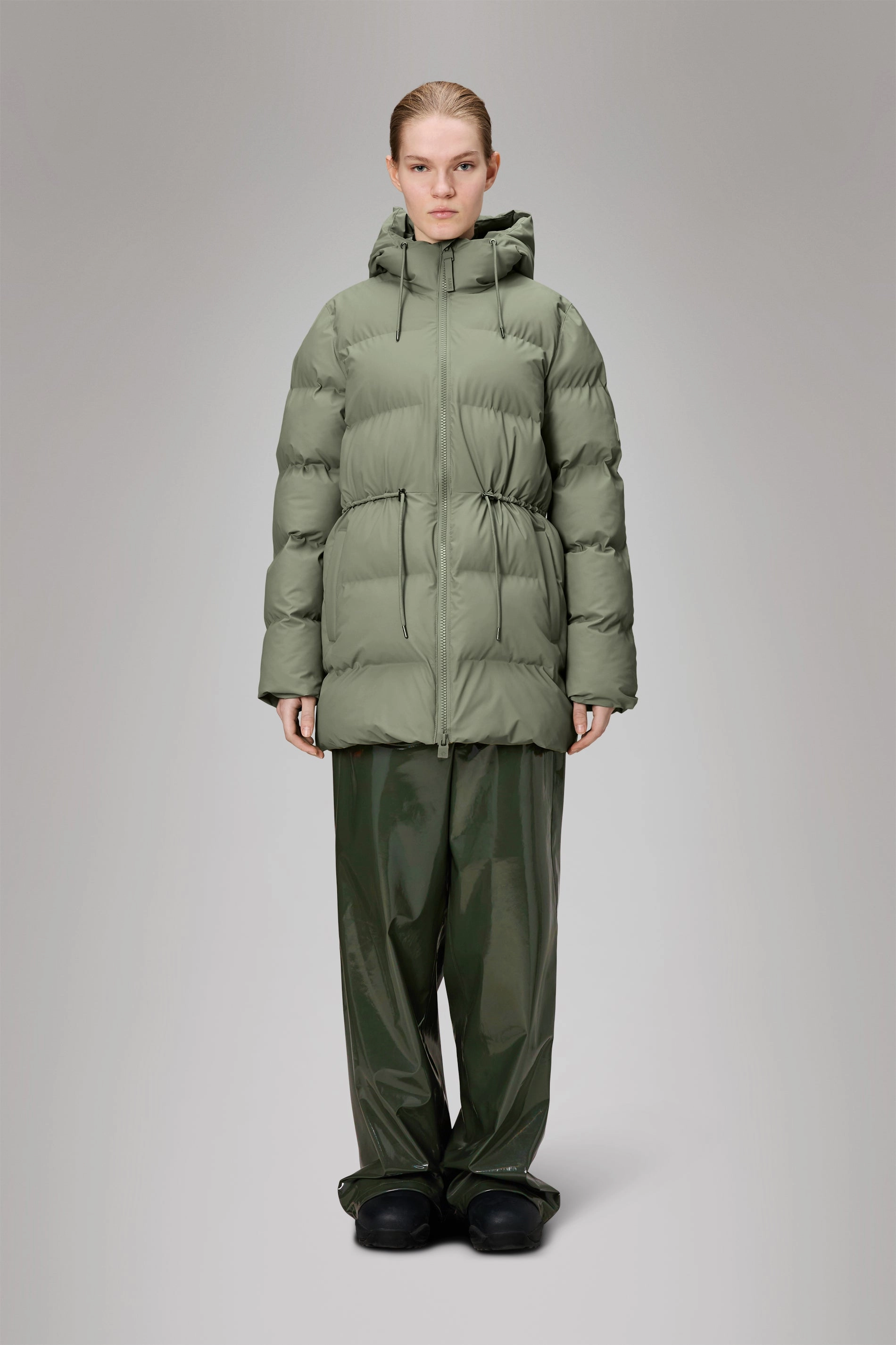 Anti Pilling Textile Zipper Closure System Alta Long Puffer String W Jacket