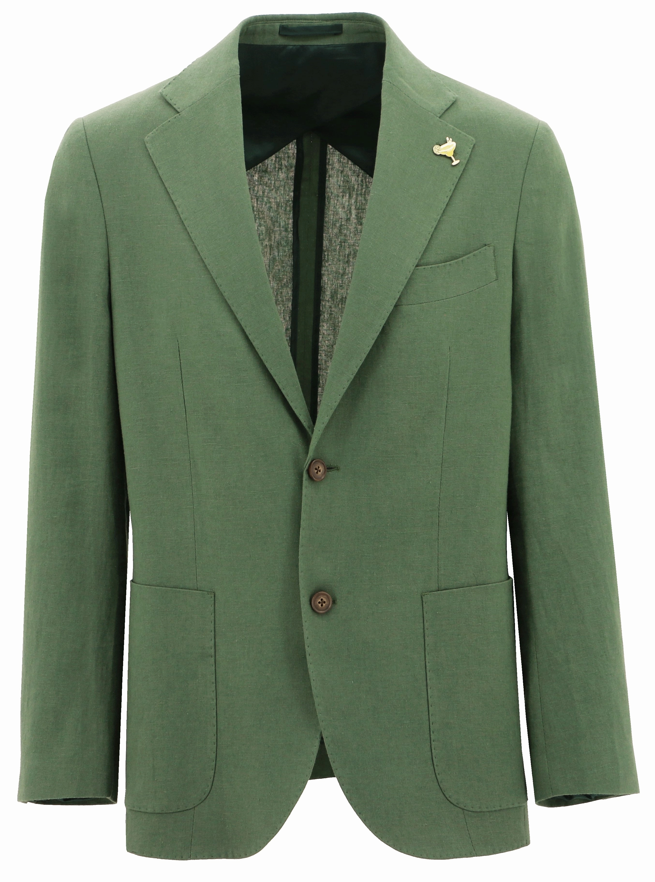 Genoa Green Linen Sports Jacket Urban Fit Look Casual Work Look