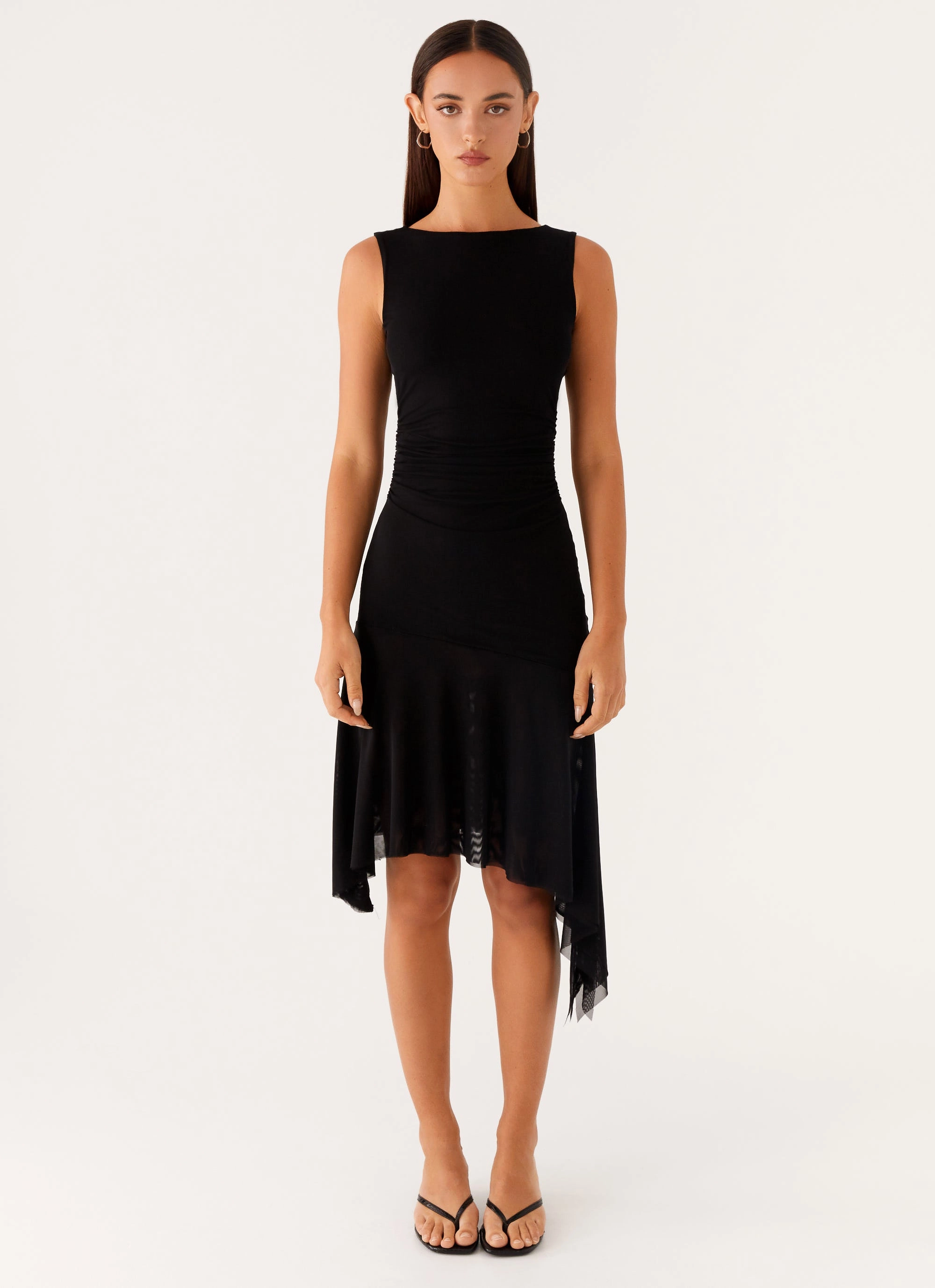 Comfy Shape spring fresh Winona Midi Dress - Black