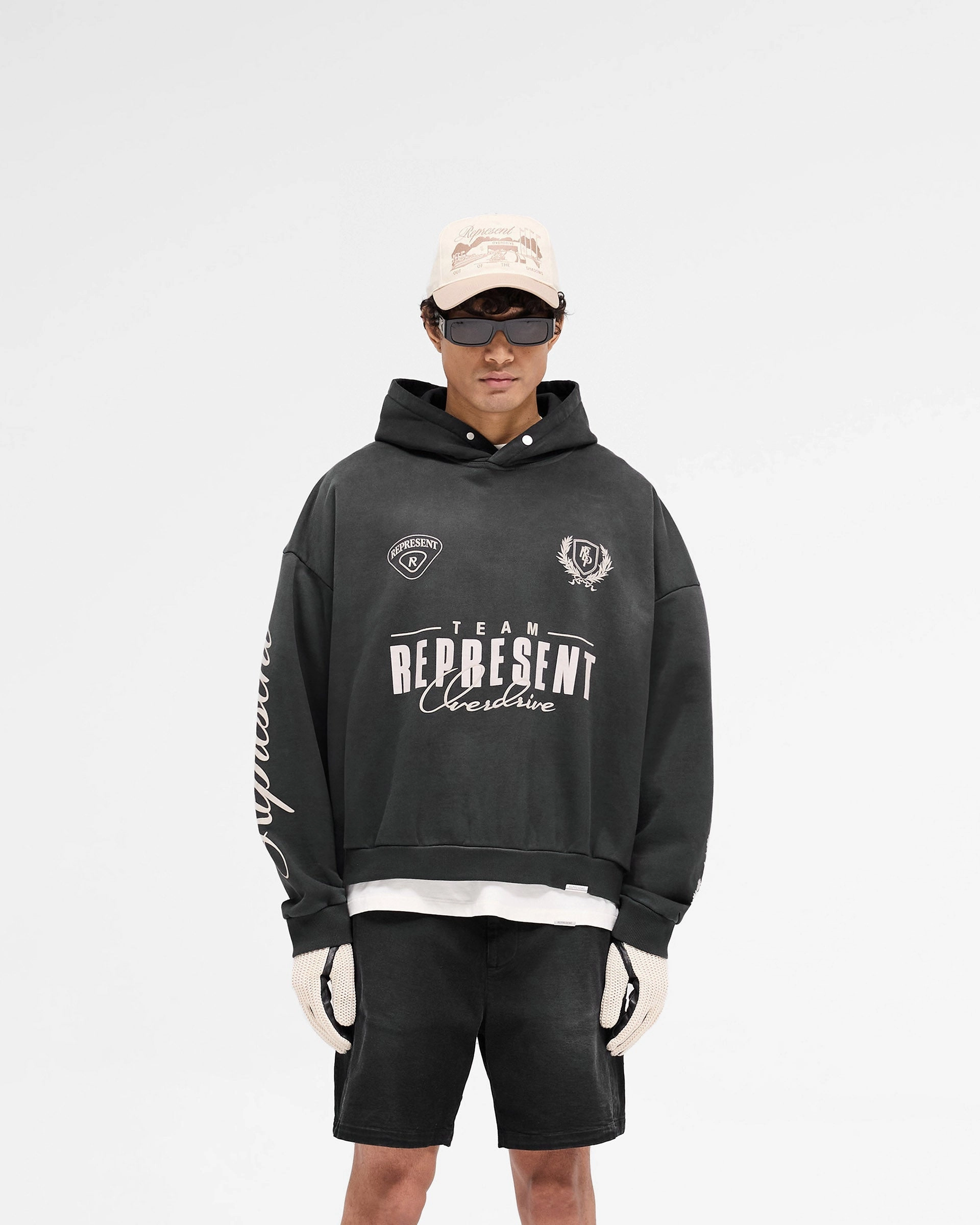 Extended Back Length World Championship Hoodie - Stained Black