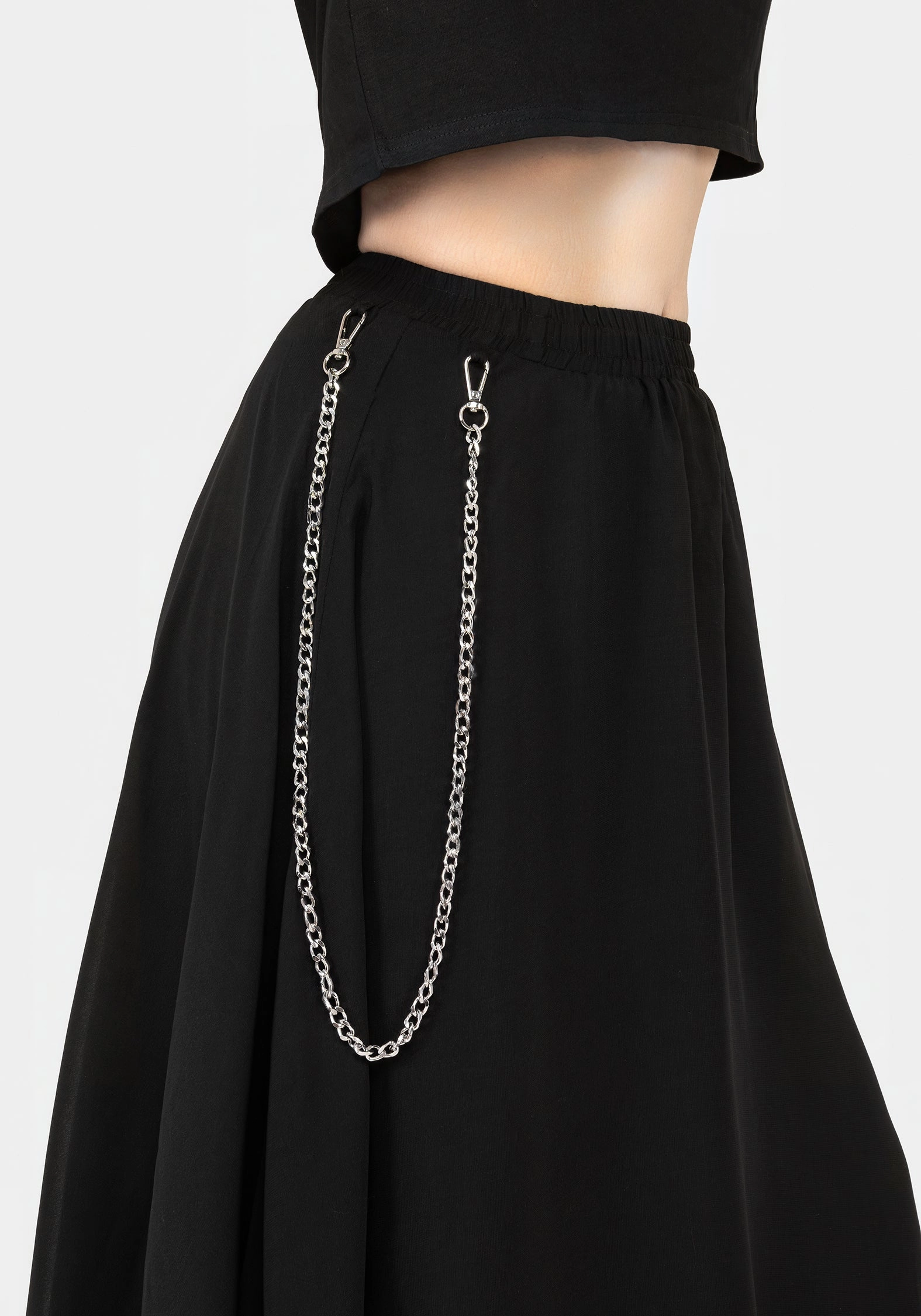 Fashion Tones mix and match Levitate Chain Detail Midi Skirt
