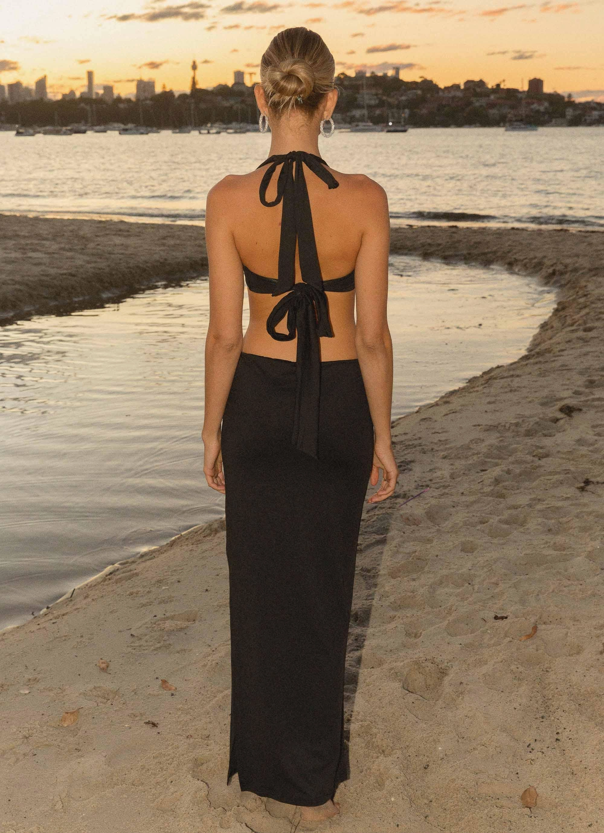 monochrome Your First Choice Ring Maxi Dress - Onyx