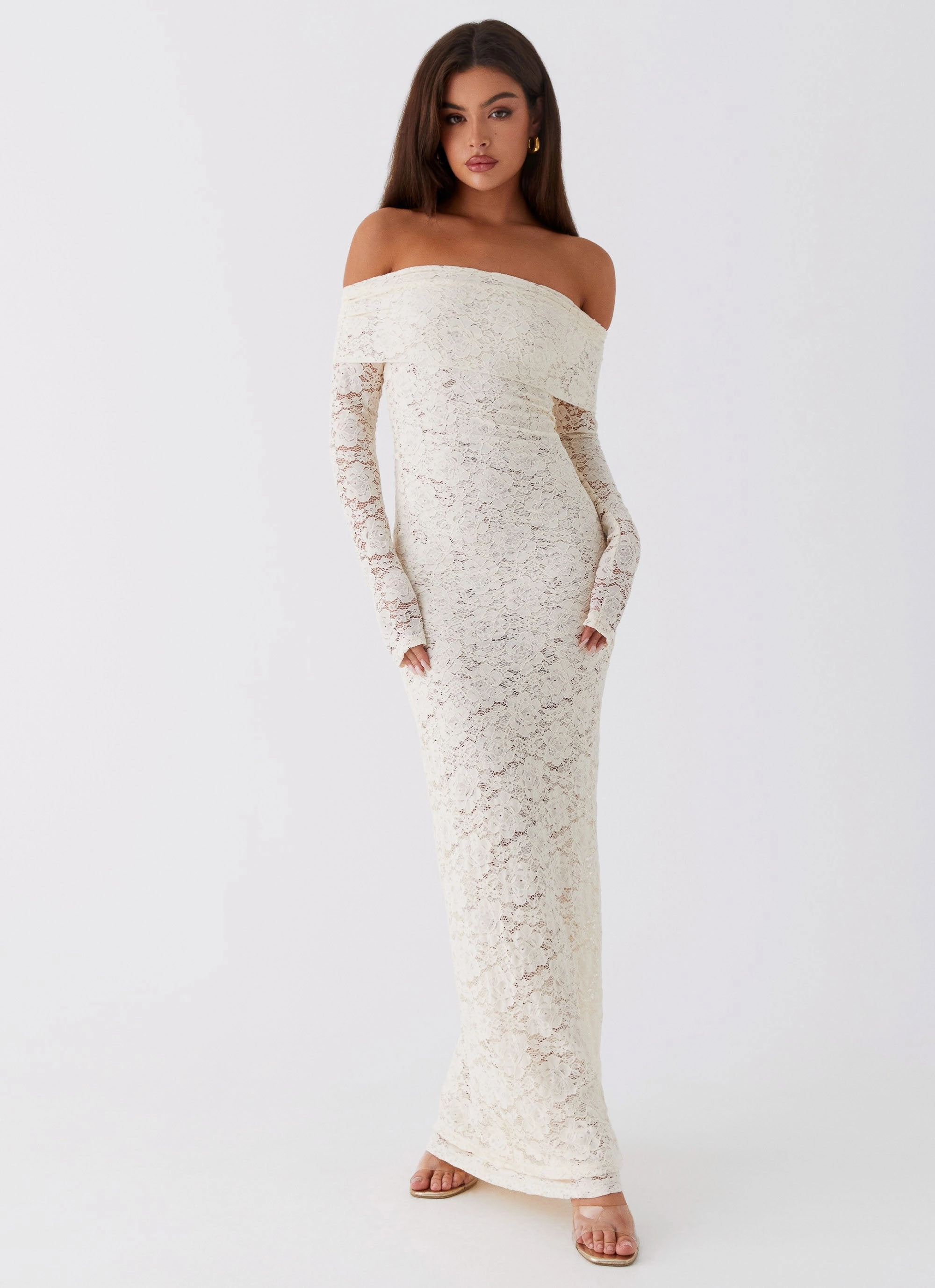 Effortless Style Feminine Mood Yours Always Lace Maxi Dress - Ivory